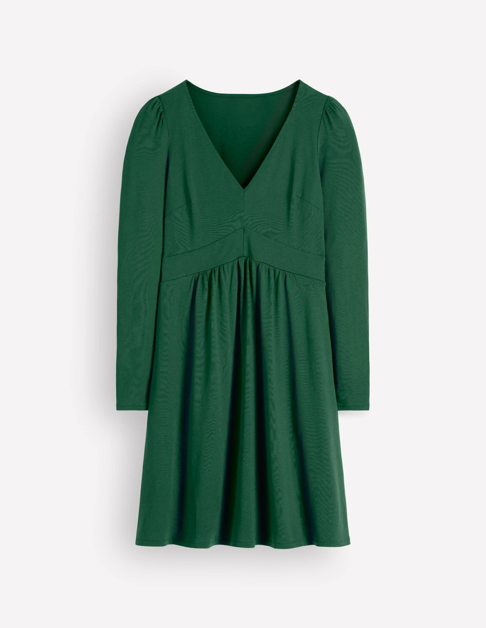 Briony Jersey Short Dress-Hunter Green - Image 5