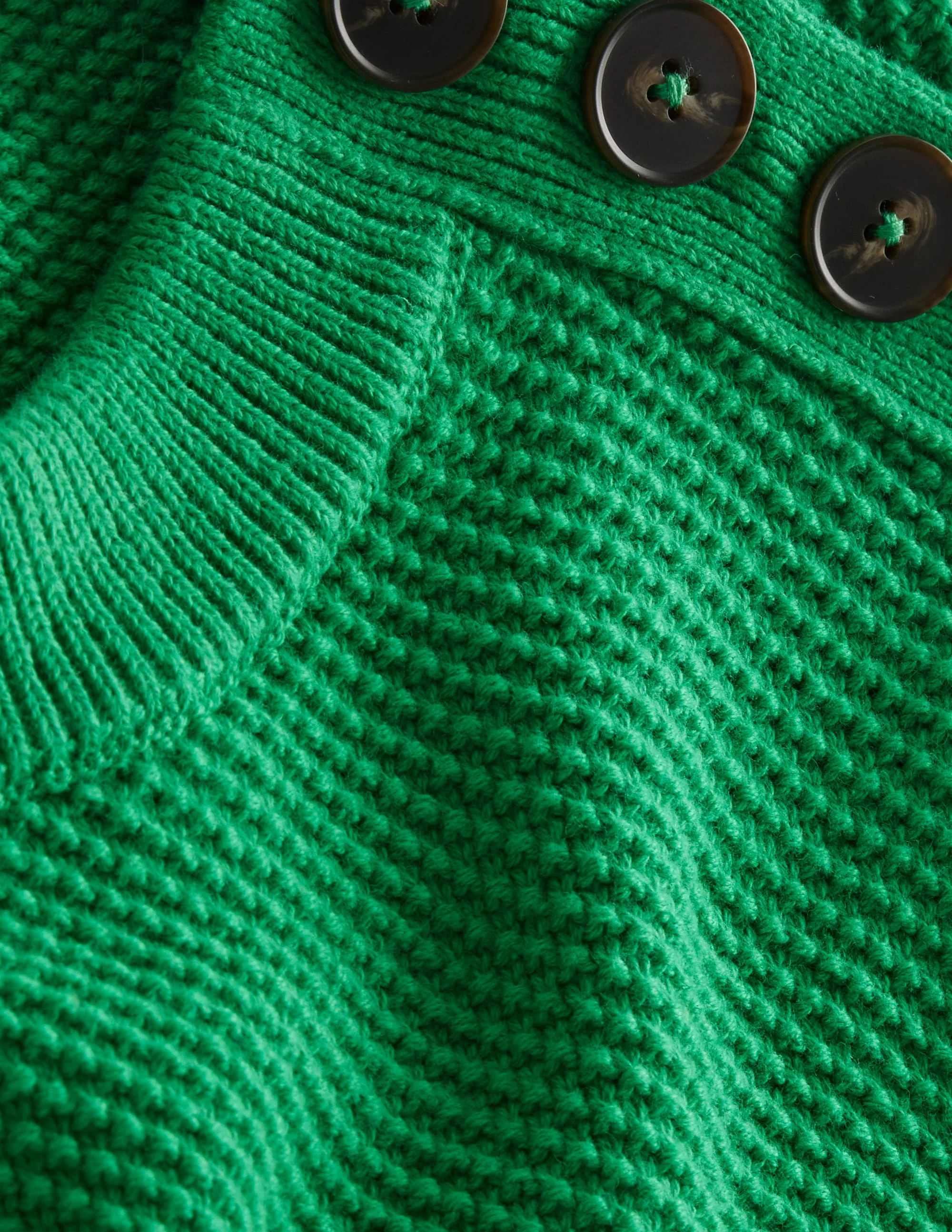 Button Detail Stitch Jumper-Bright Green - Image 7