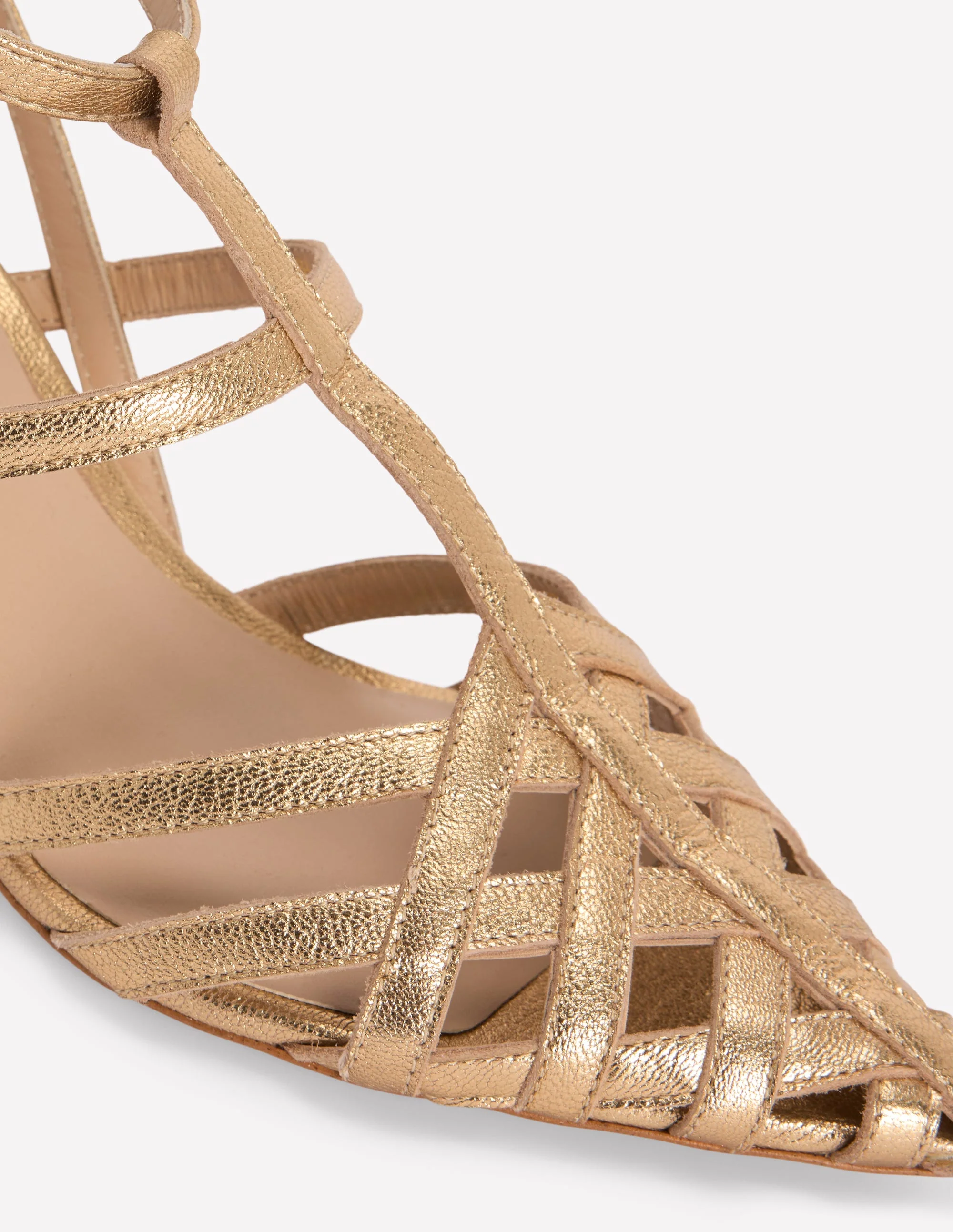 Cage Front Heels-Gold - Image 4
