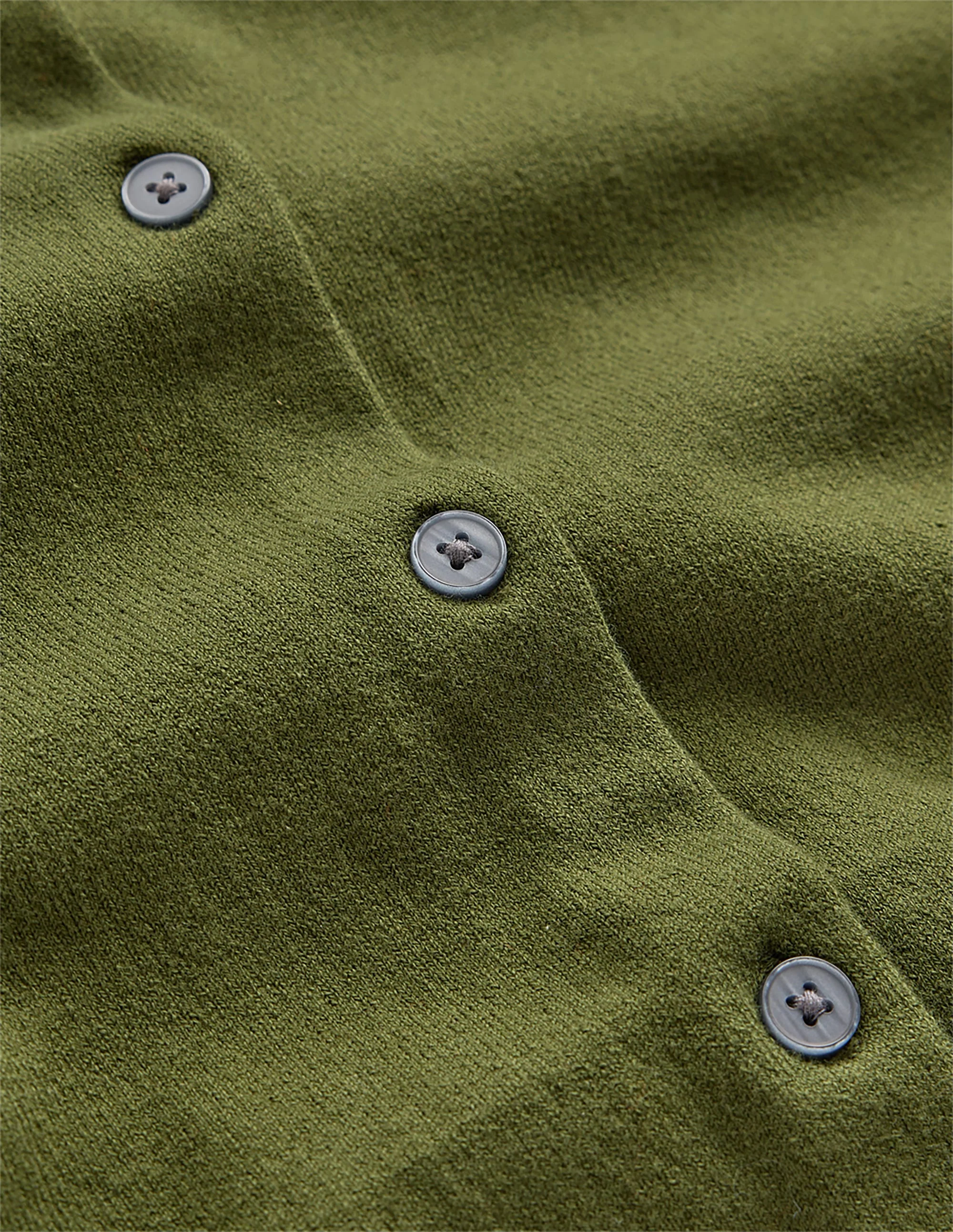 Camilla Cotton Crew Cardigan-Forest Green - Image 7