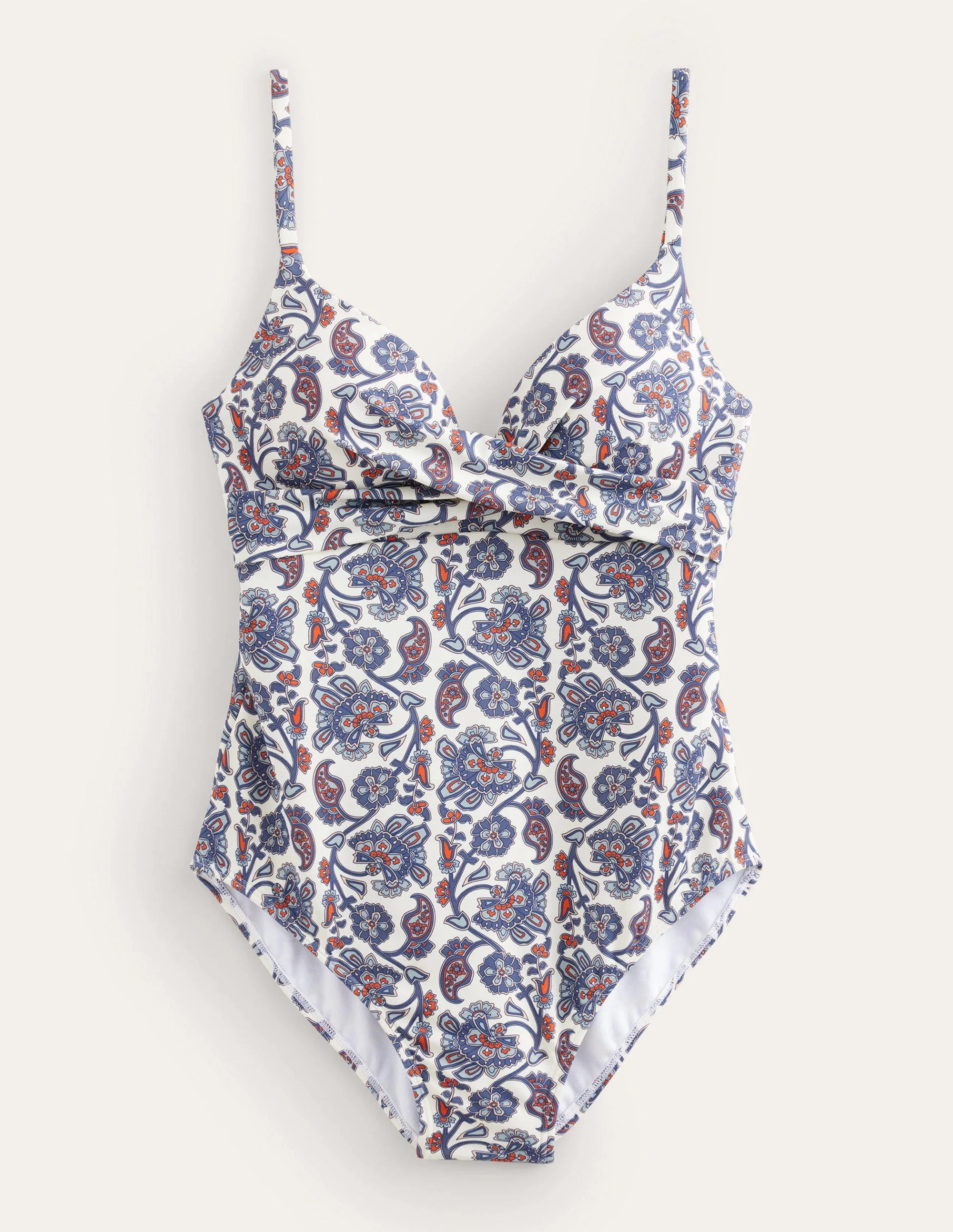 Capri Cup-size Swimsuit-Ivory, Blue Paisley - Image 7