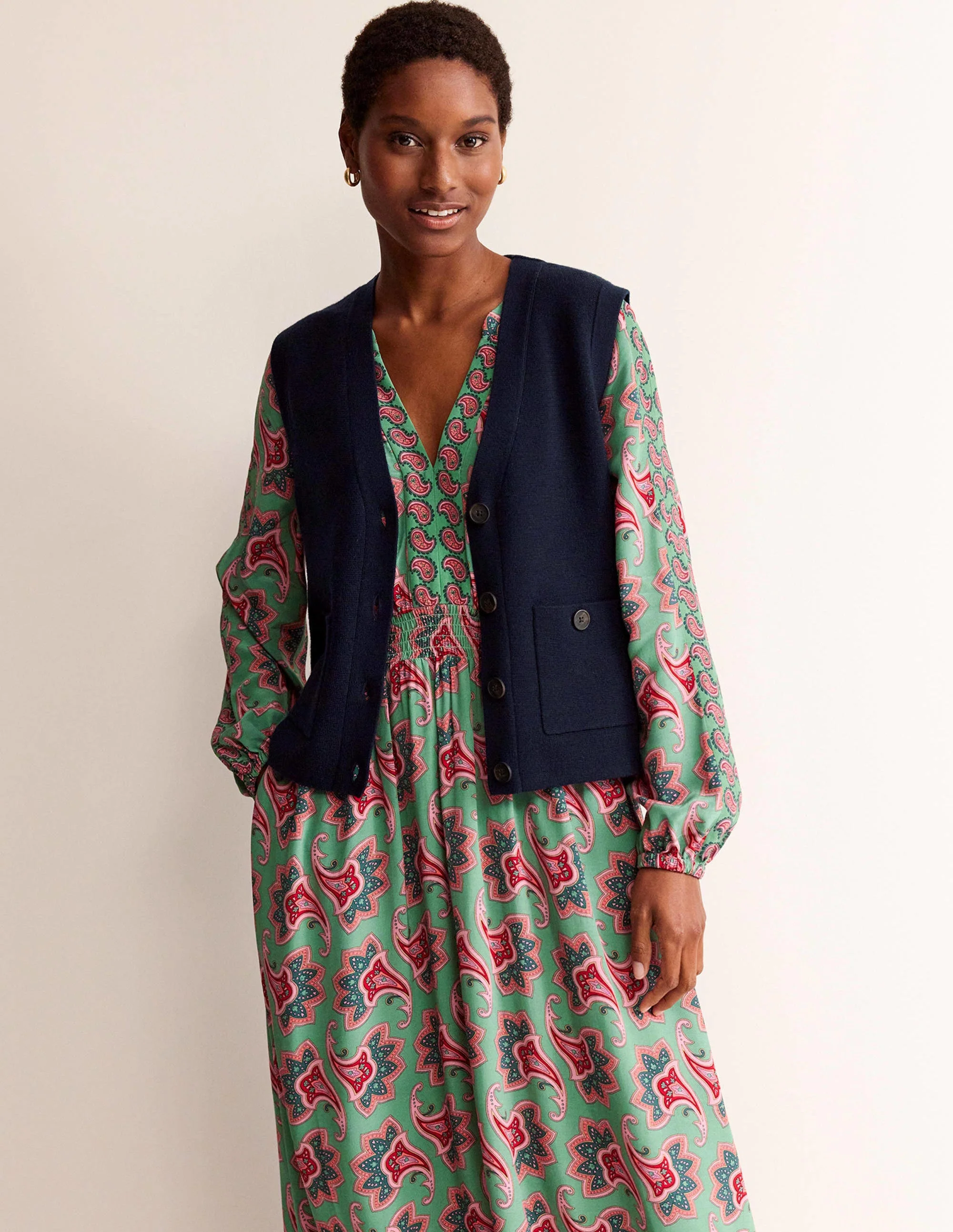 Cardigan Tank-Navy - Image 4