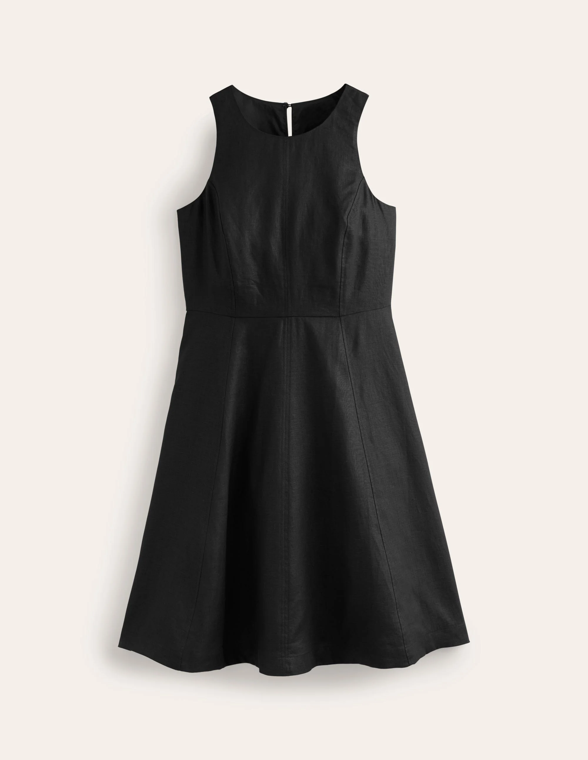 Carla Linen Short Dress-Black - Image 5