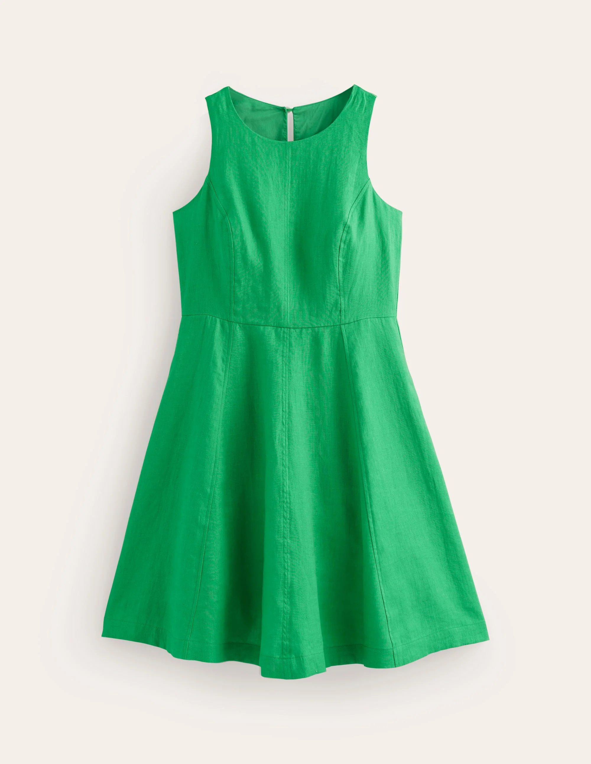 Carla Linen Short Dress-Kelly Green - Image 5
