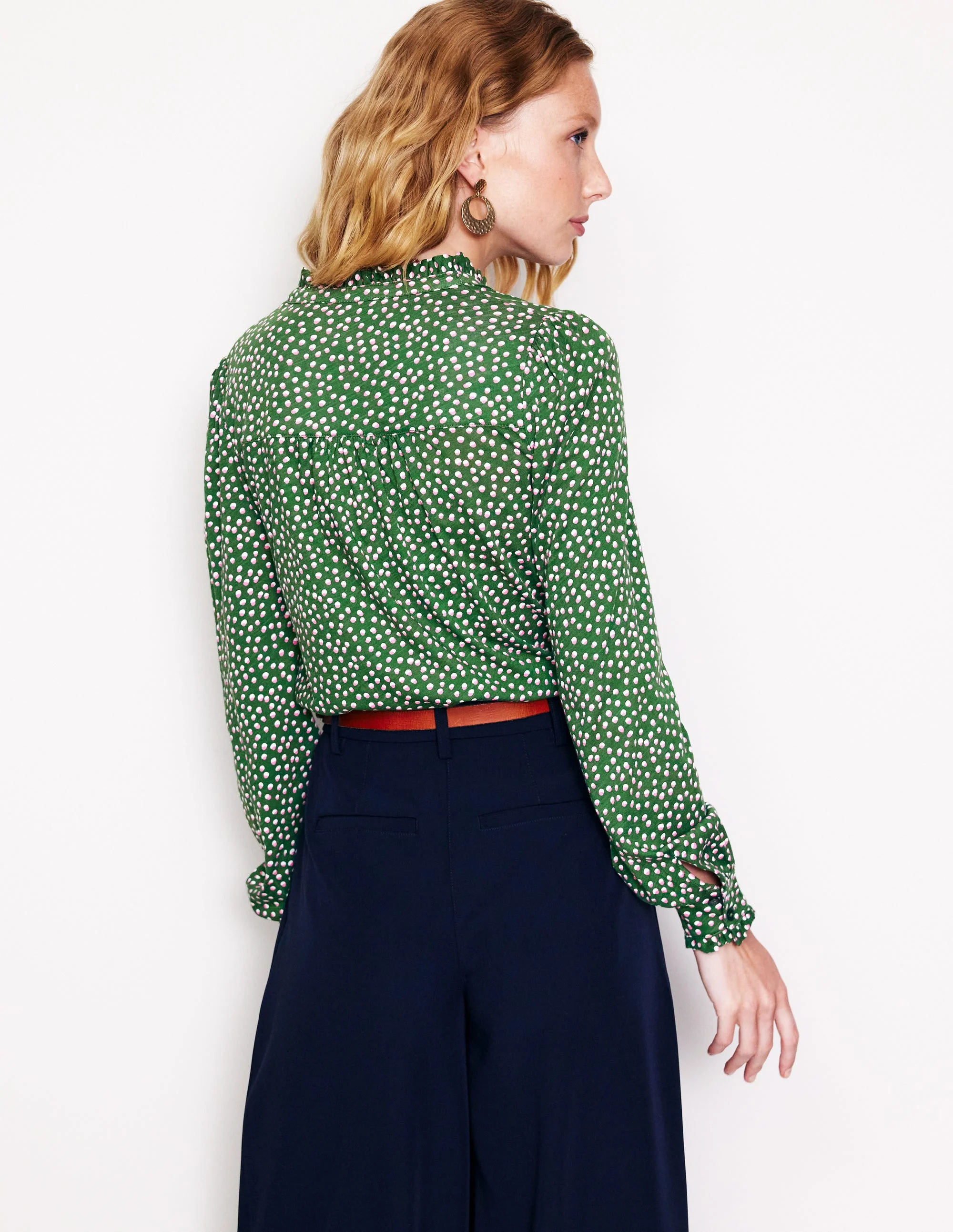 Caroline Jersey Shirt-Pine, Pome Spot - Image 3