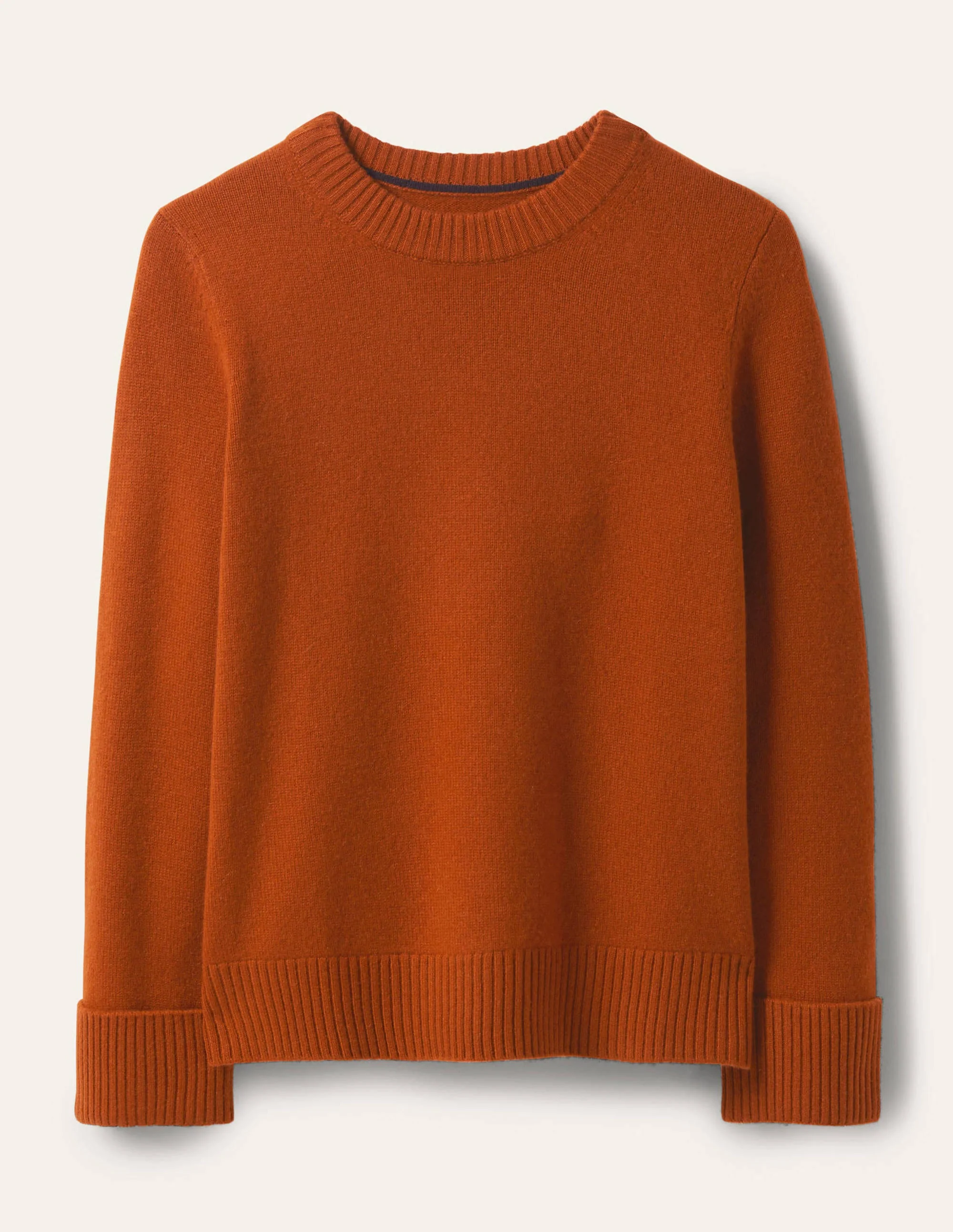 Cashmere Cuff Detail Jumper-Carnelian Red - Image 5