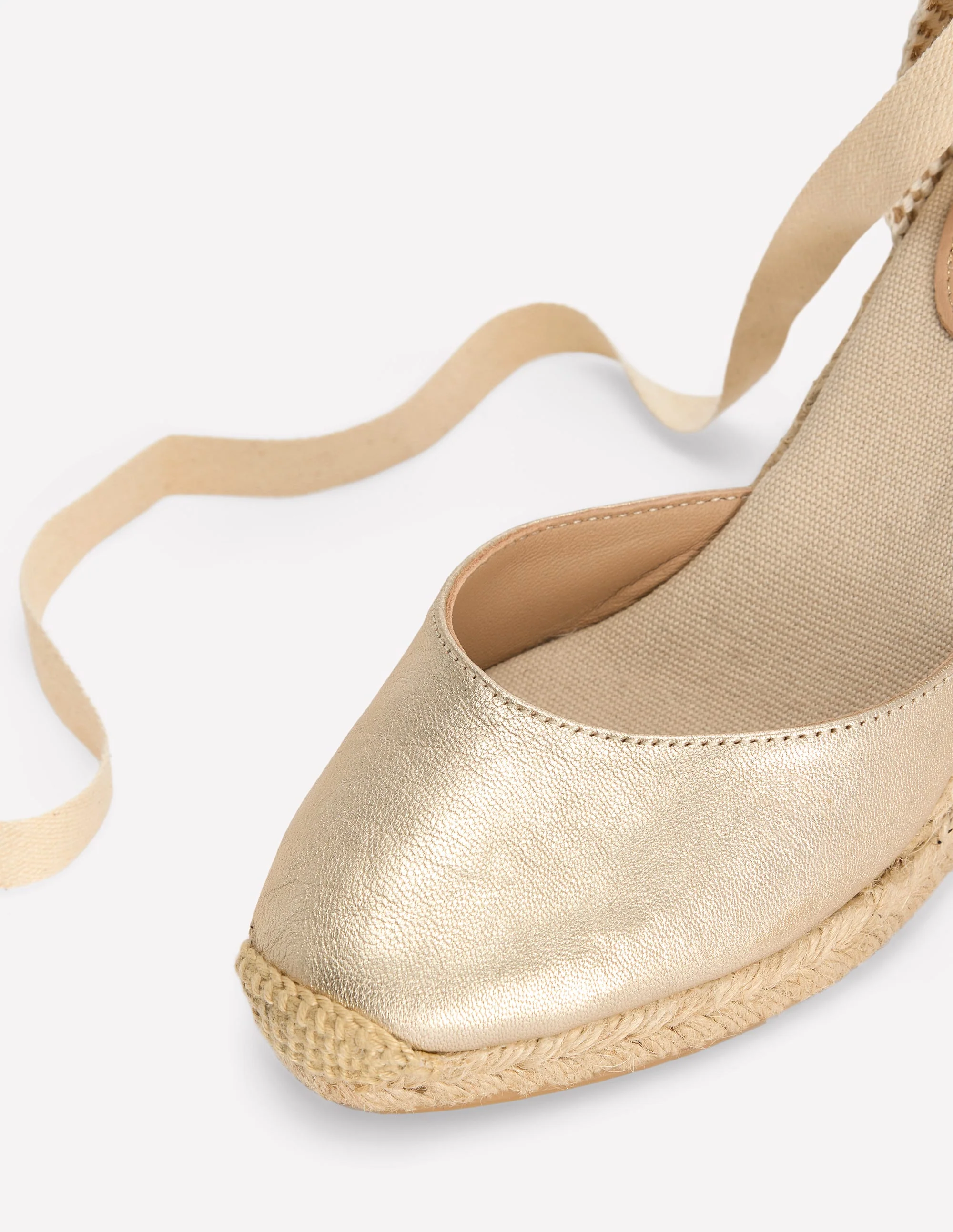 Cassie High Wedge Espadrilles-Gold - Image 4