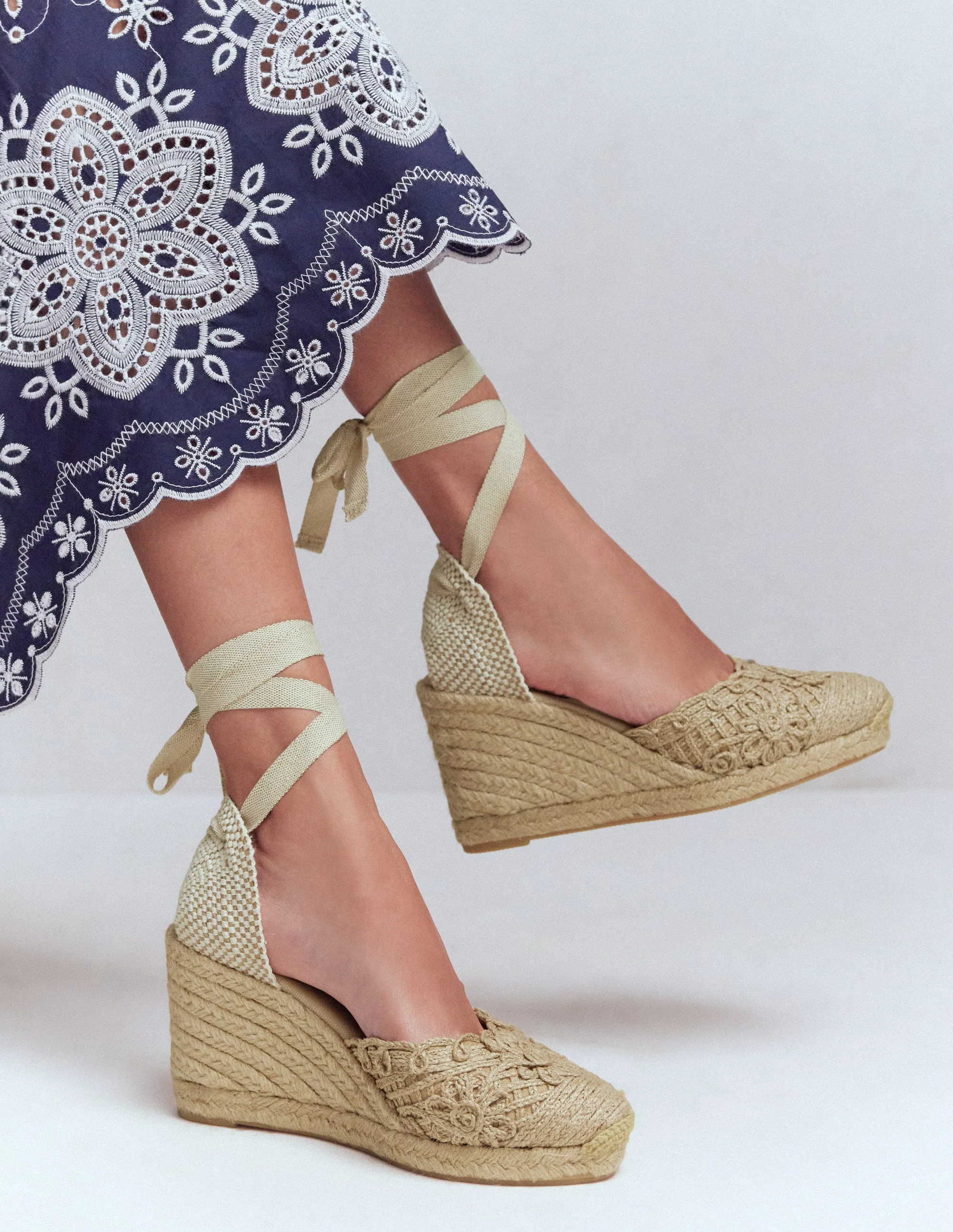 Cassie High Wedge Espadrilles-Natural - Image 2