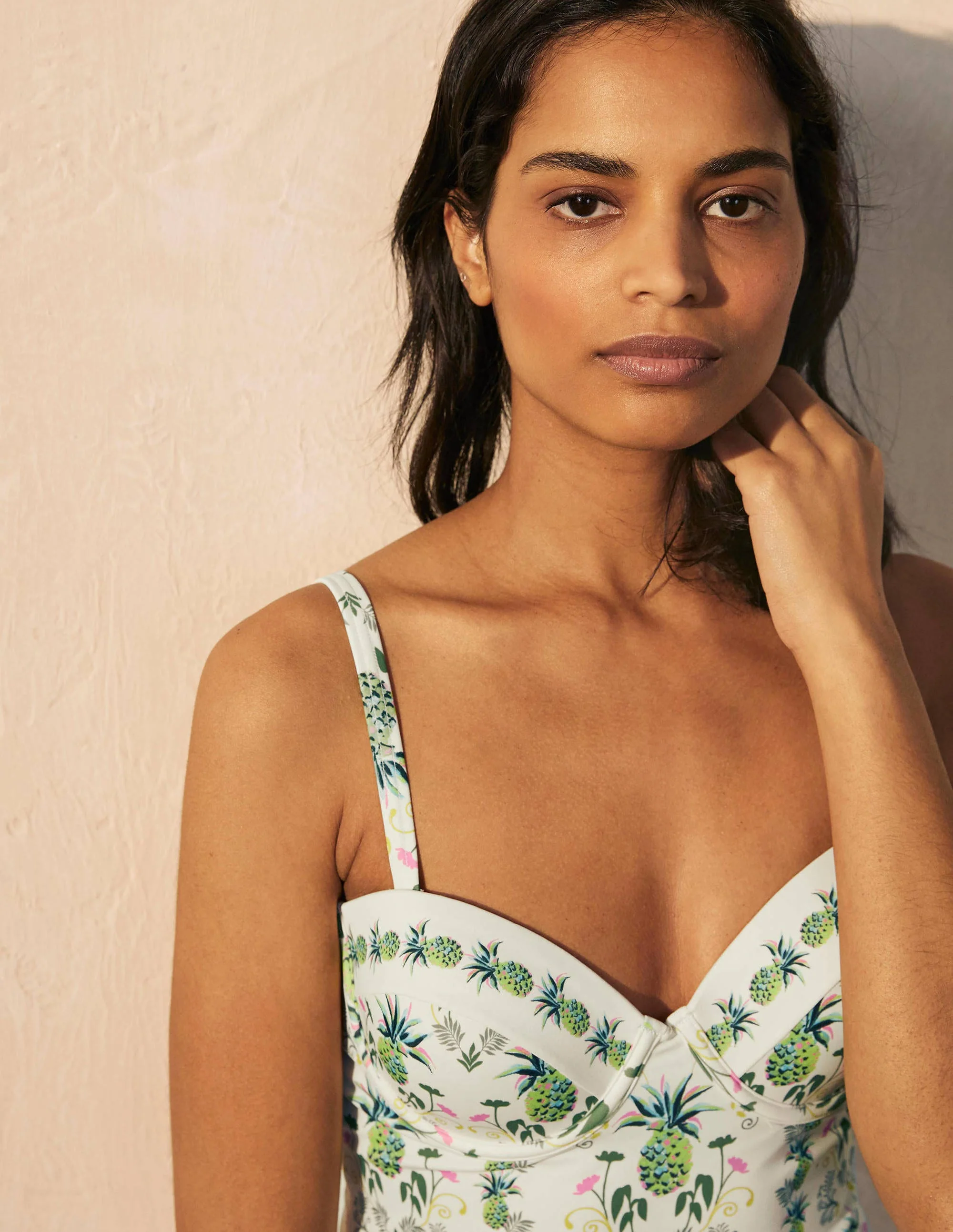 Cassis Cup-size Swimsuit-Ivory, Pineapple Paradise - Image 3