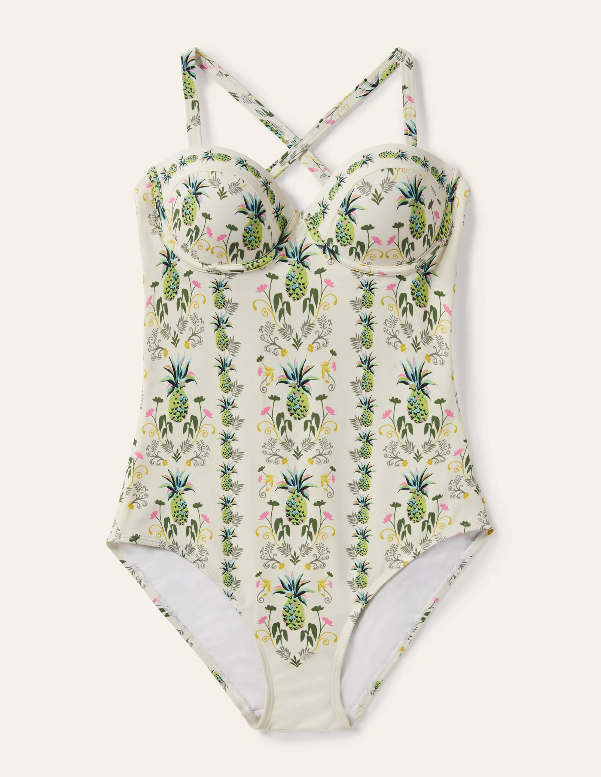 Cassis Cup-size Swimsuit-Ivory, Pineapple Paradise - Image 6