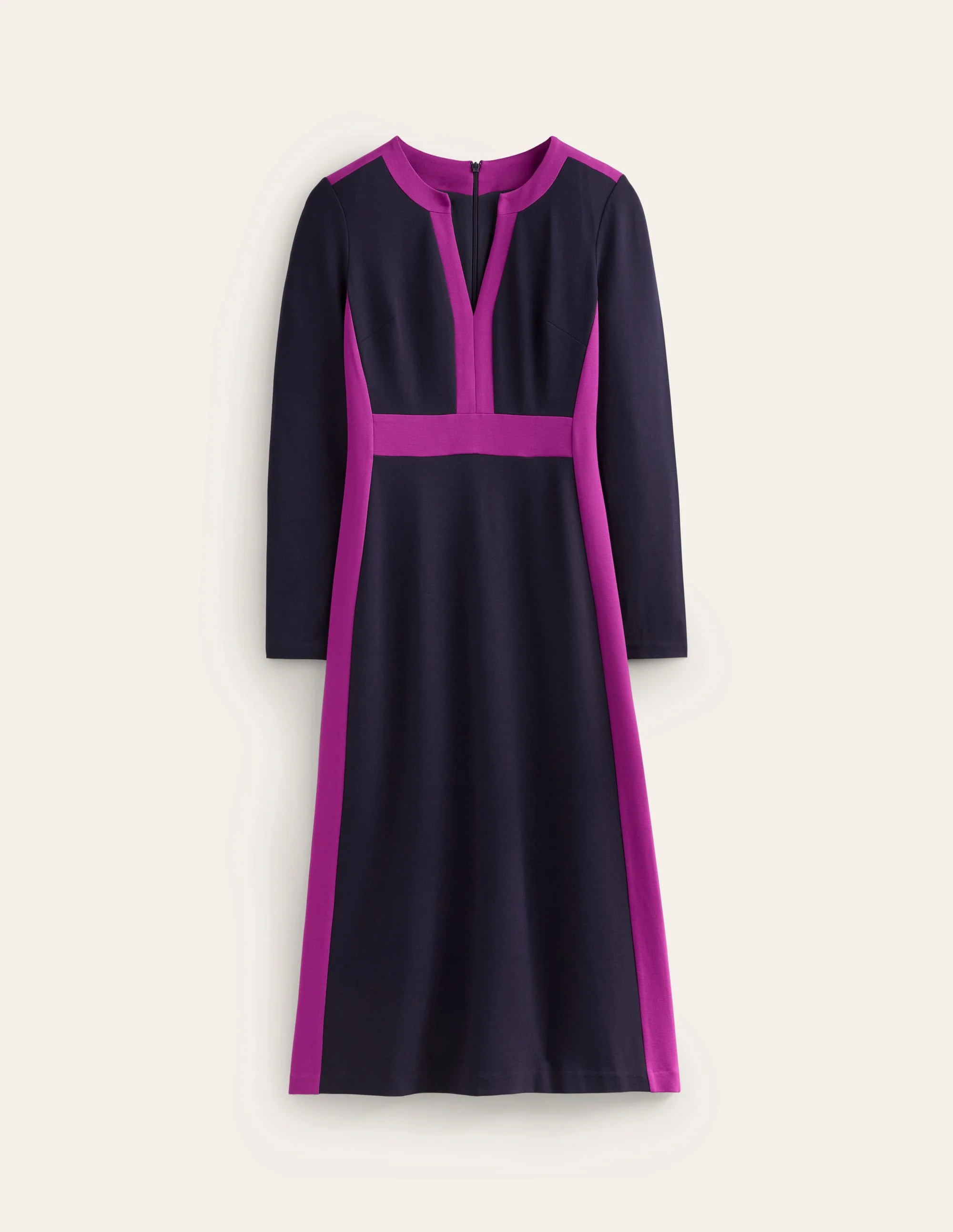 Catherine Ponte Midi Dress-Navy - Image 6