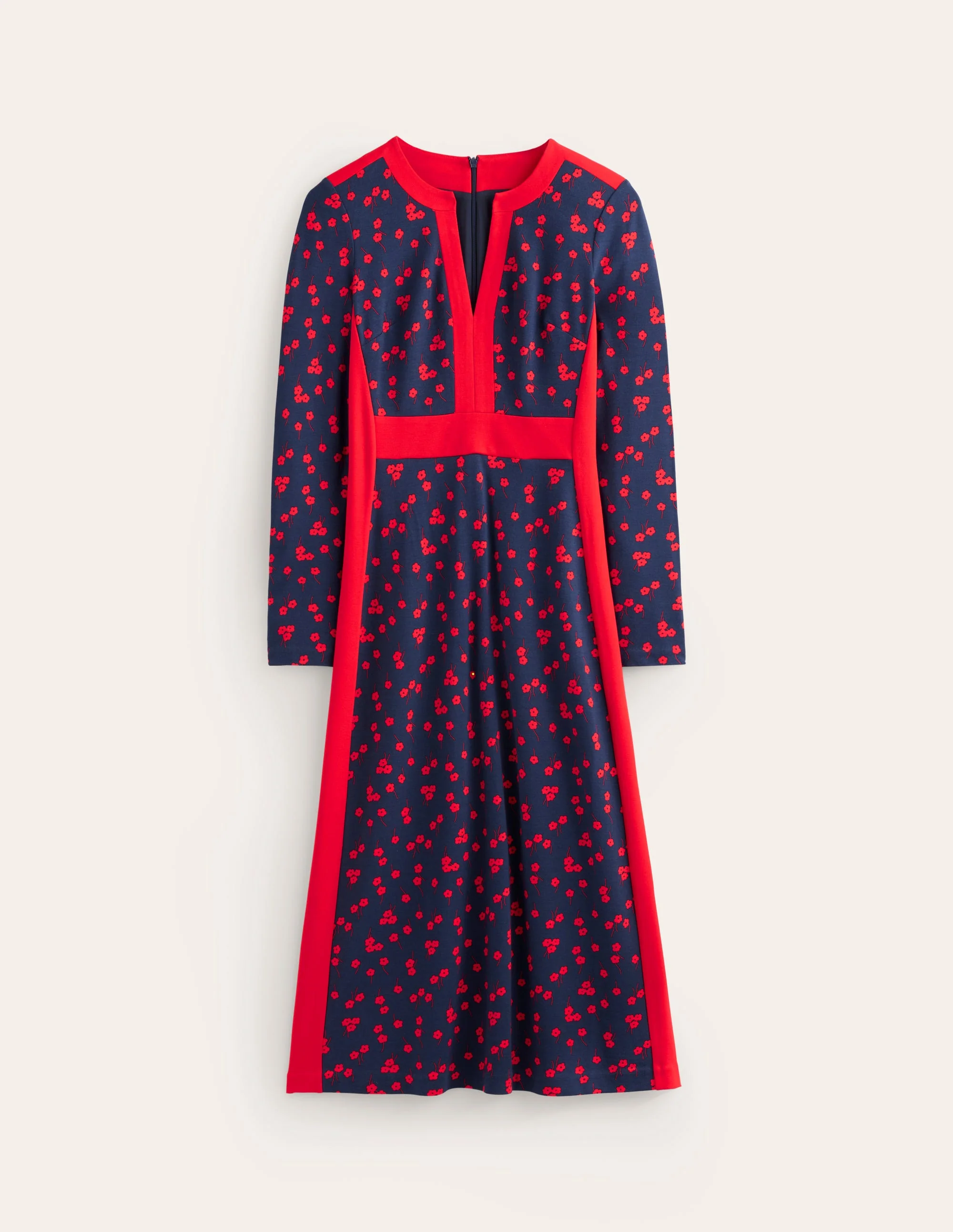 Catherine Ponte Midi Dress-Rouge, Fall Sprig - Image 5