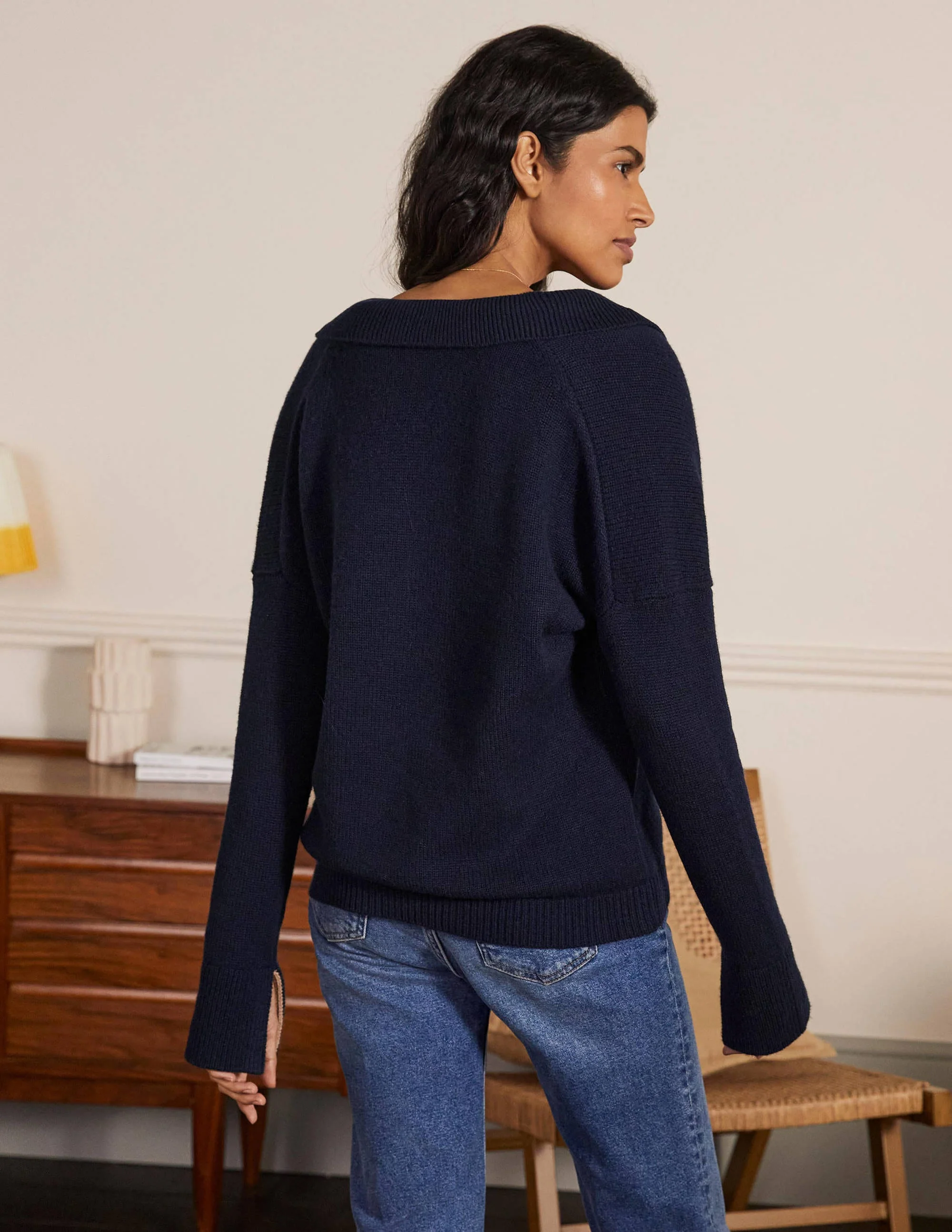 Cathryn Cashmere Jumper-Navy - Image 3
