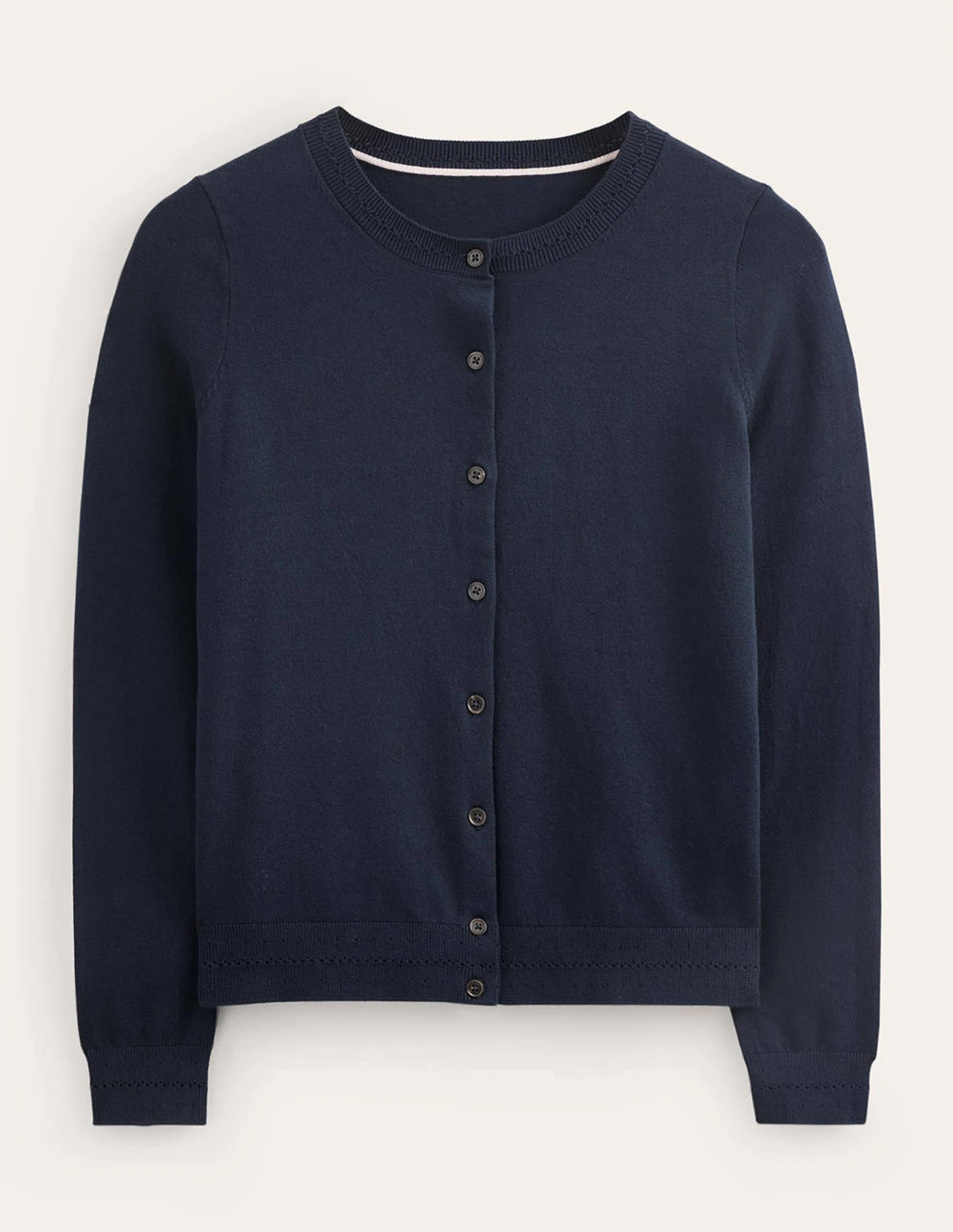 Catriona Cotton Cardigan-Navy - Image 5