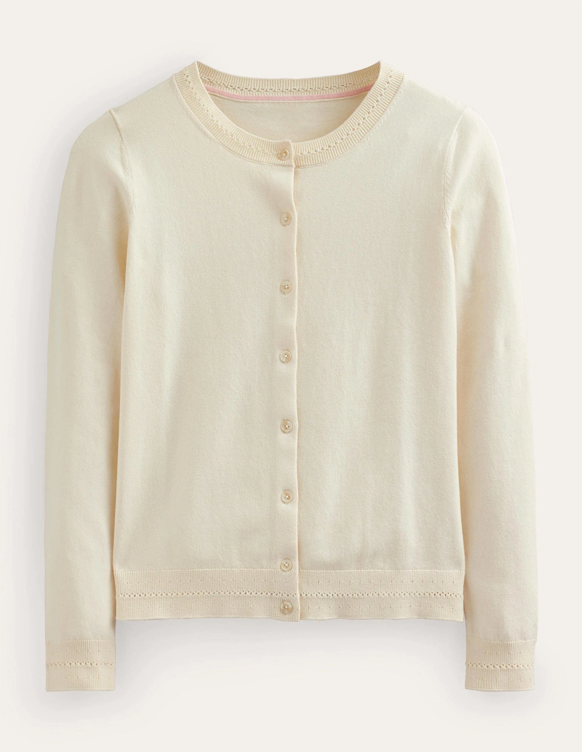 Catriona Cotton Cardigan-Warm Ivory - Image 7