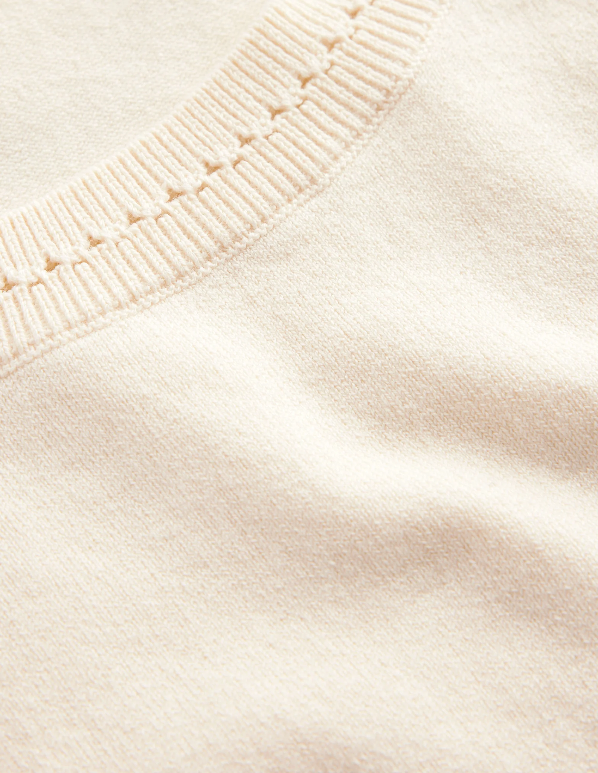 Catriona Crew Neck Cotton Tank-Warm Ivory - Image 6