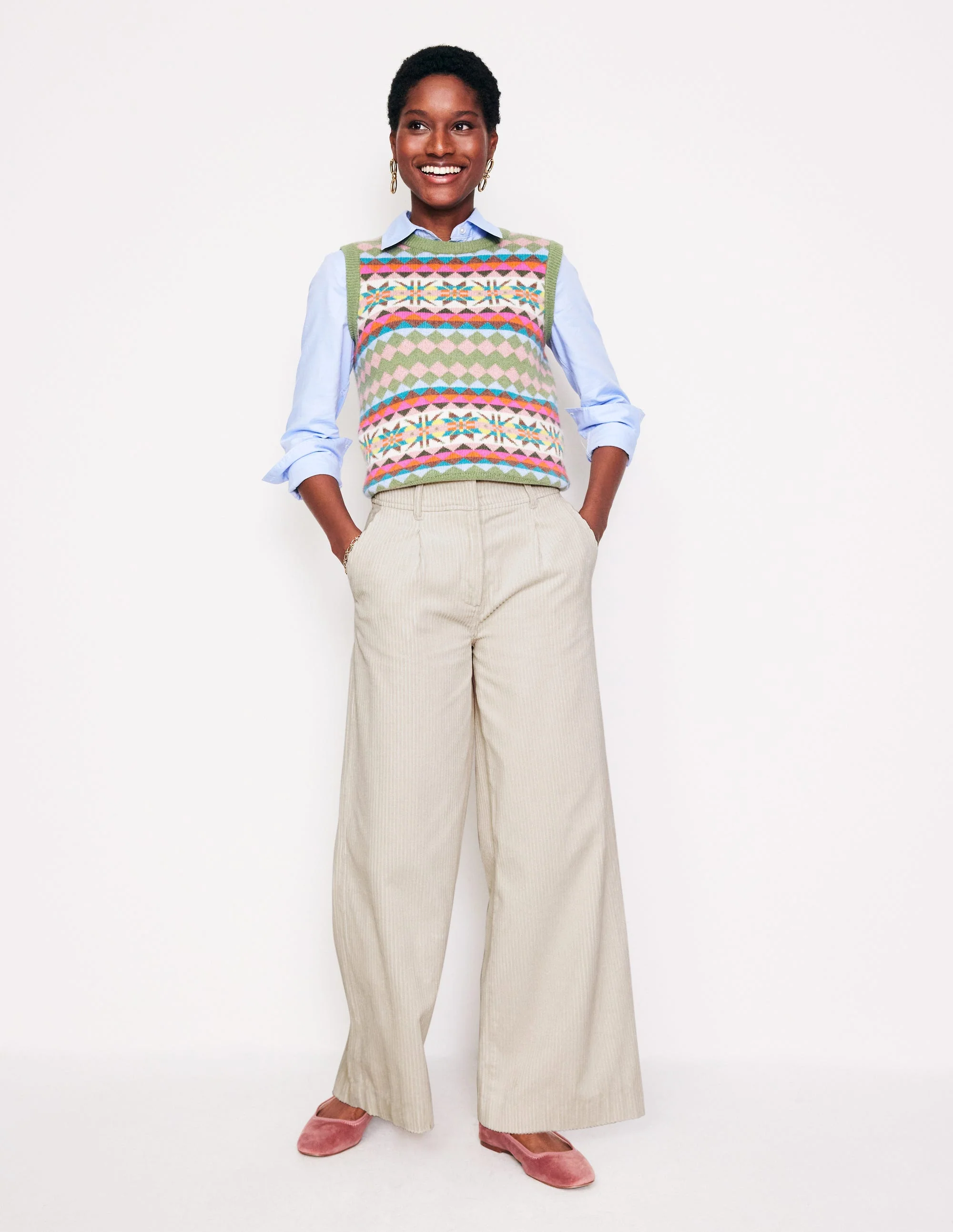 Chiswick Cord Trousers-Vanilla - Image 6