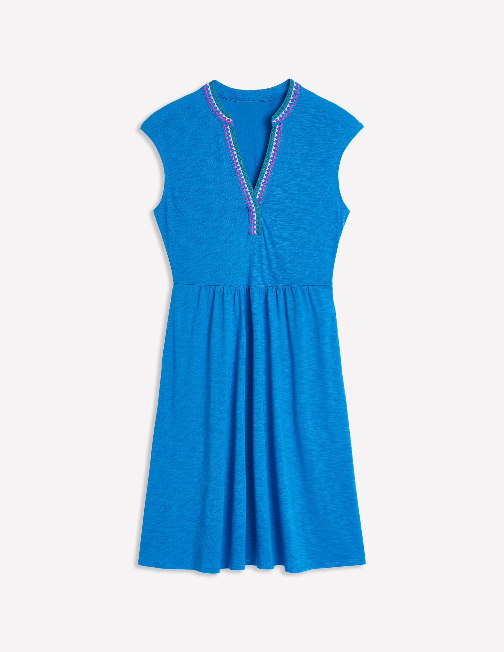 Chloe Embroidered Short Dress-Cerulean Blue - Image 5