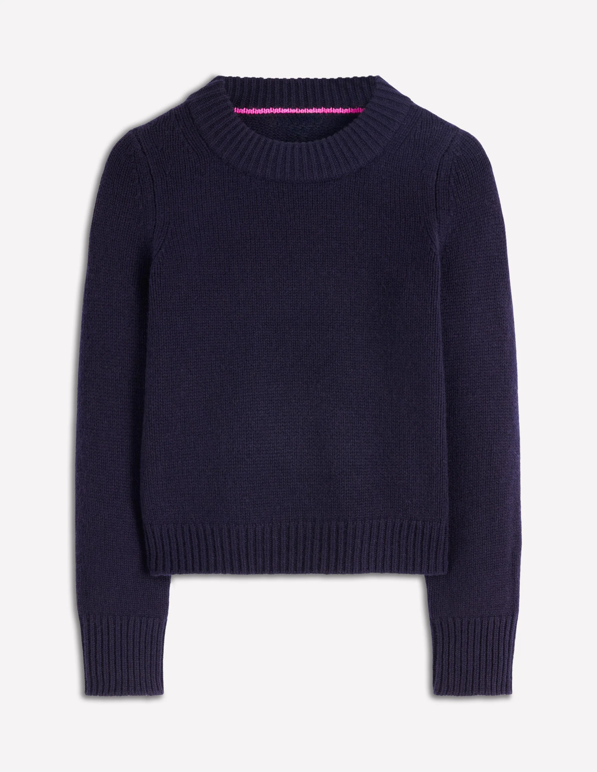 Chunky Cashmere Jumper-Navy - Image 7