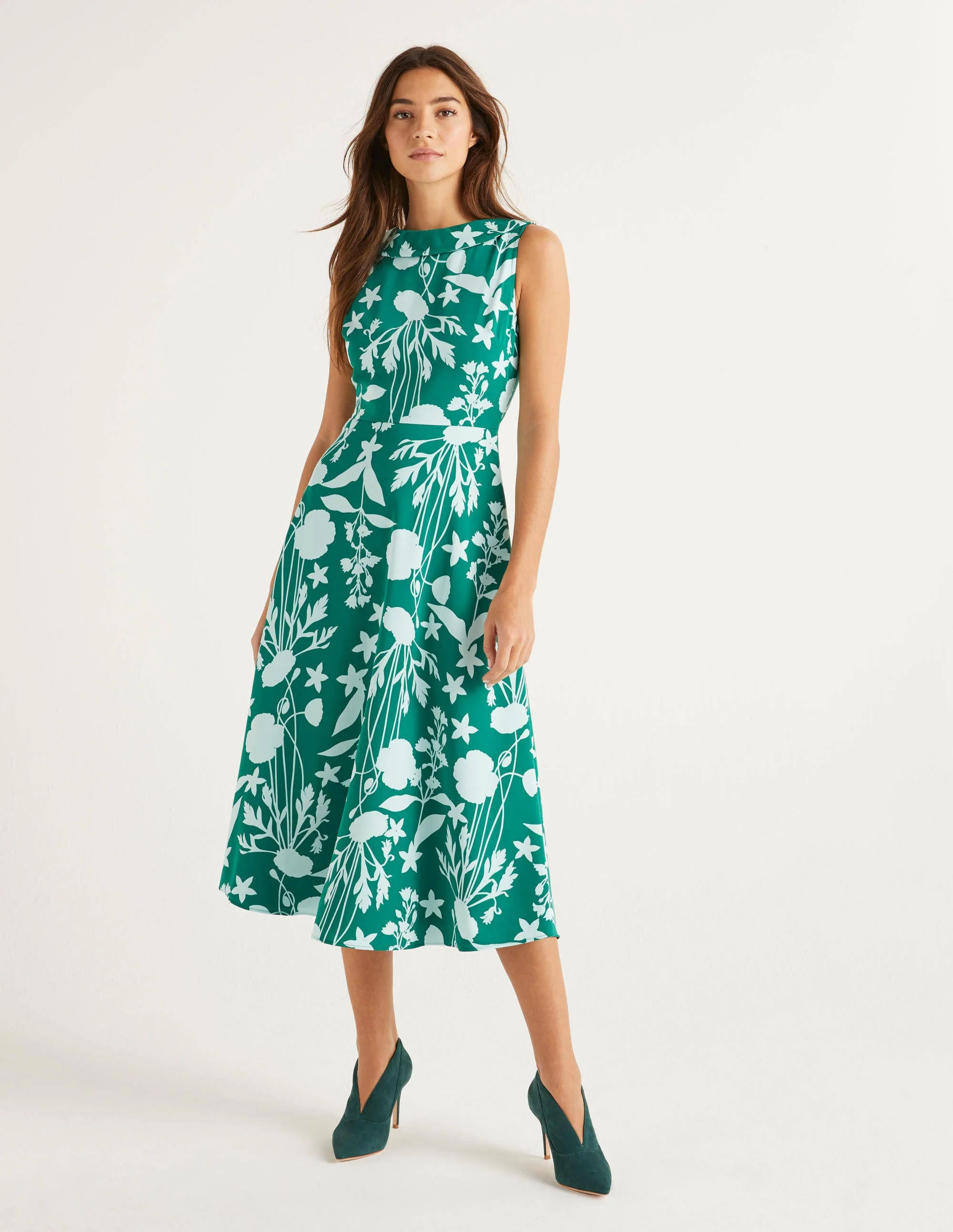 Clarissa Midi Dress-Forest, Garden Charm - Image 4