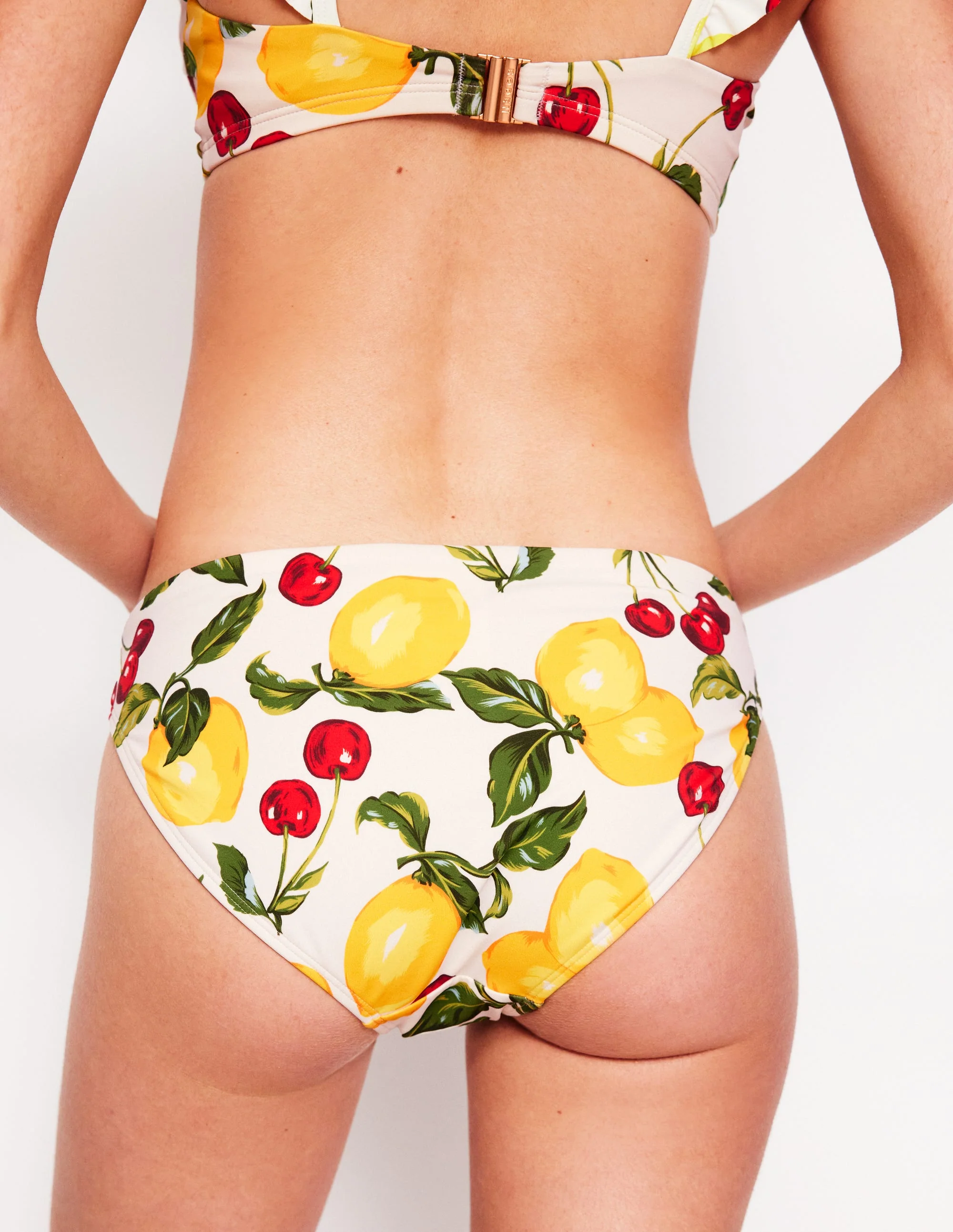 Classic Bikini Bottoms-Ivory, Cherries and Lemons - Image 3