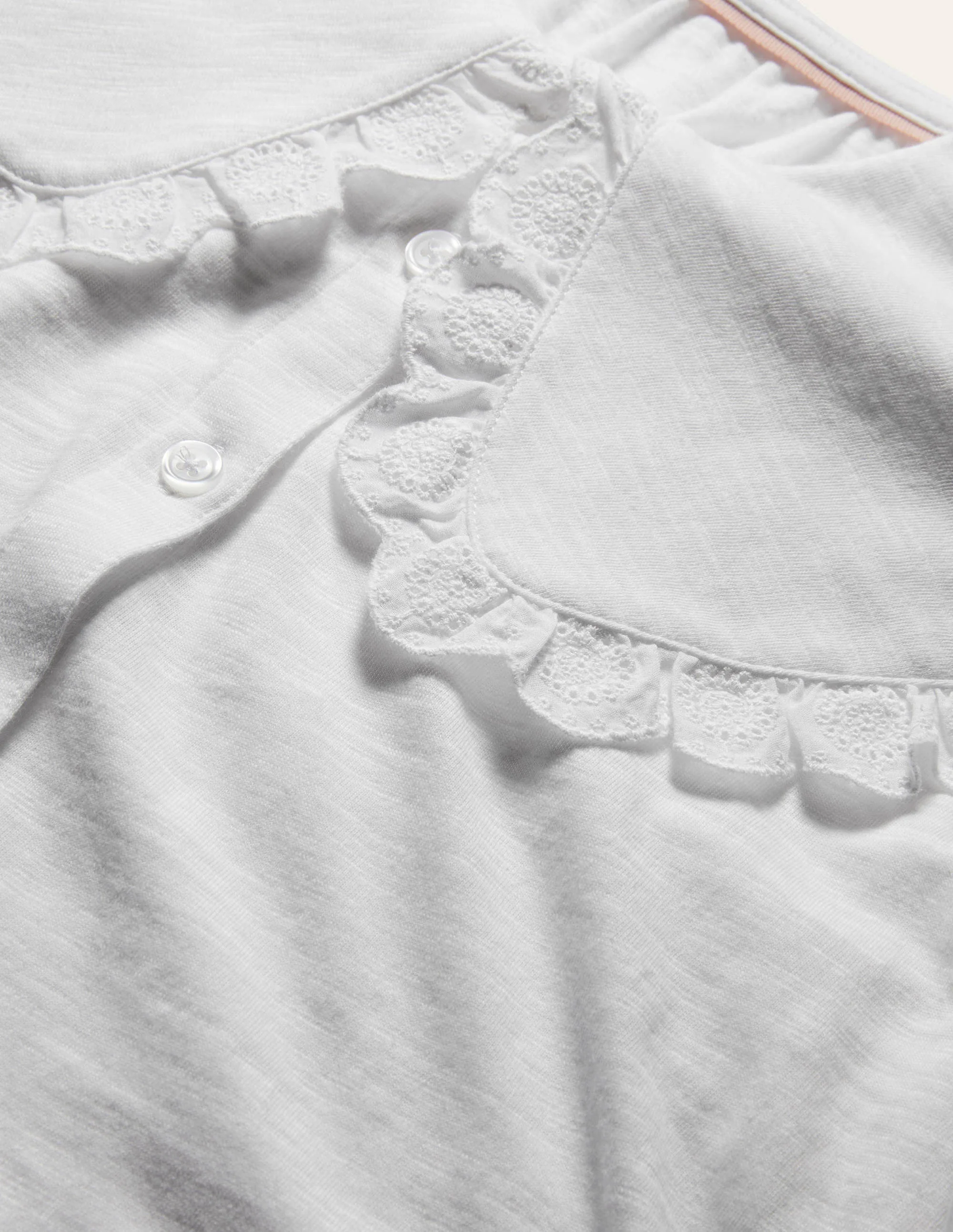 Collared Jersey Shirt-White - Image 5