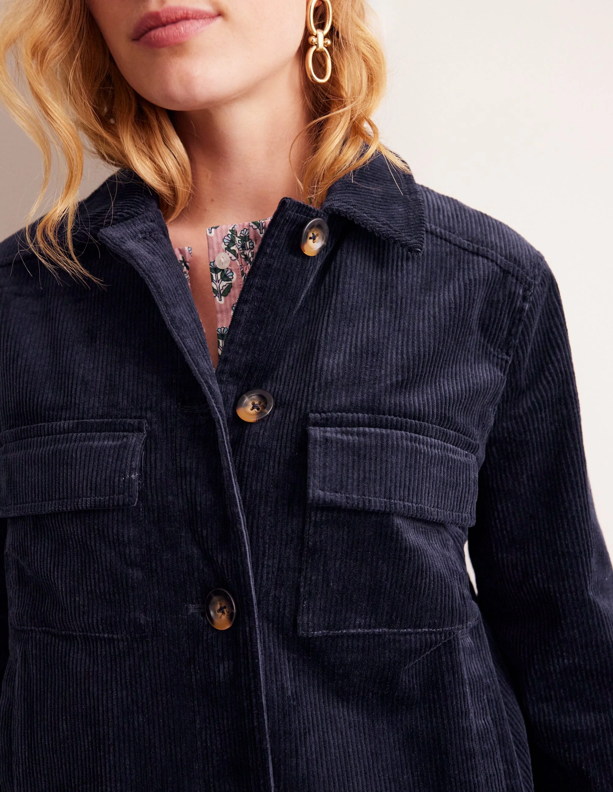 Cord Jacket-Navy - Image 2