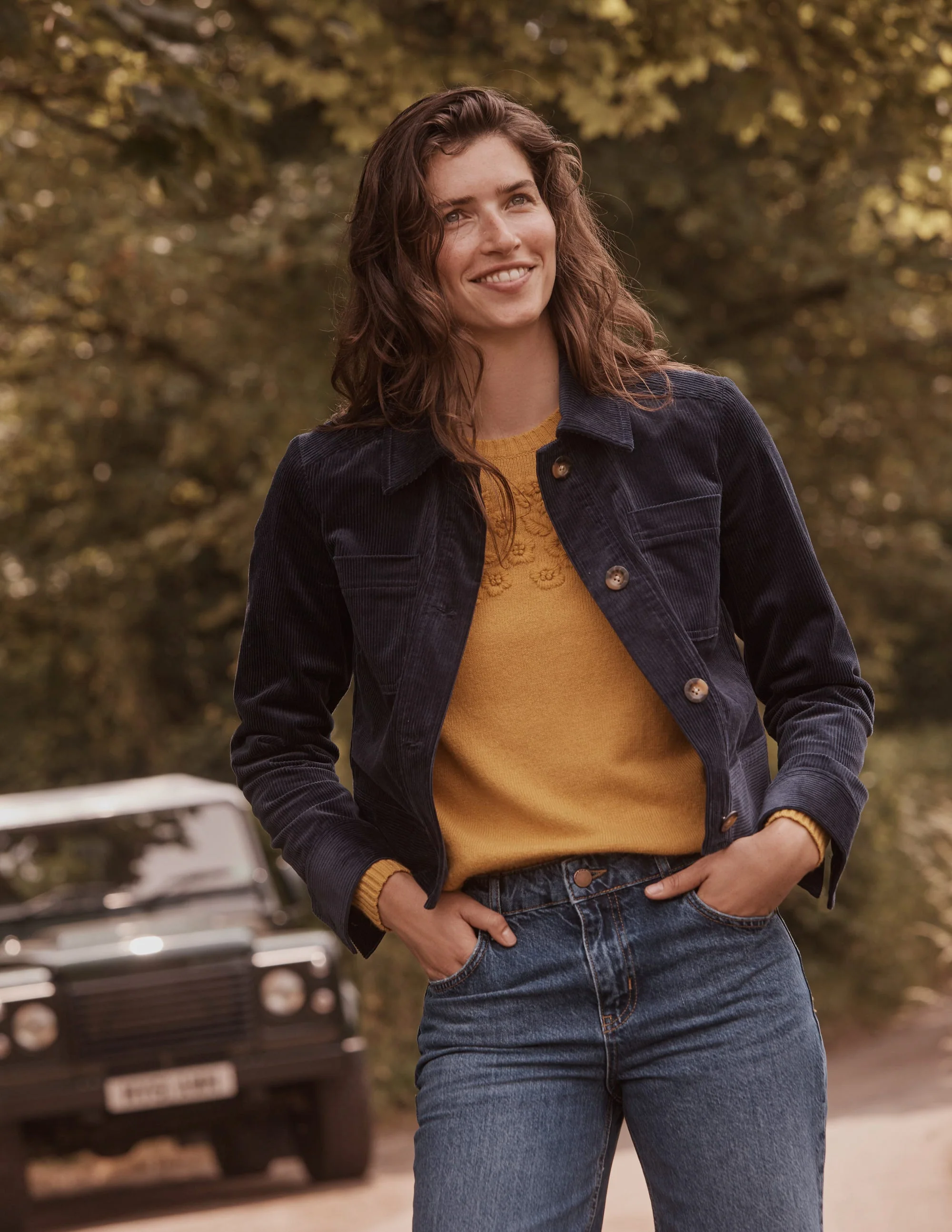 Corduroy Jacket-Navy - Image 5