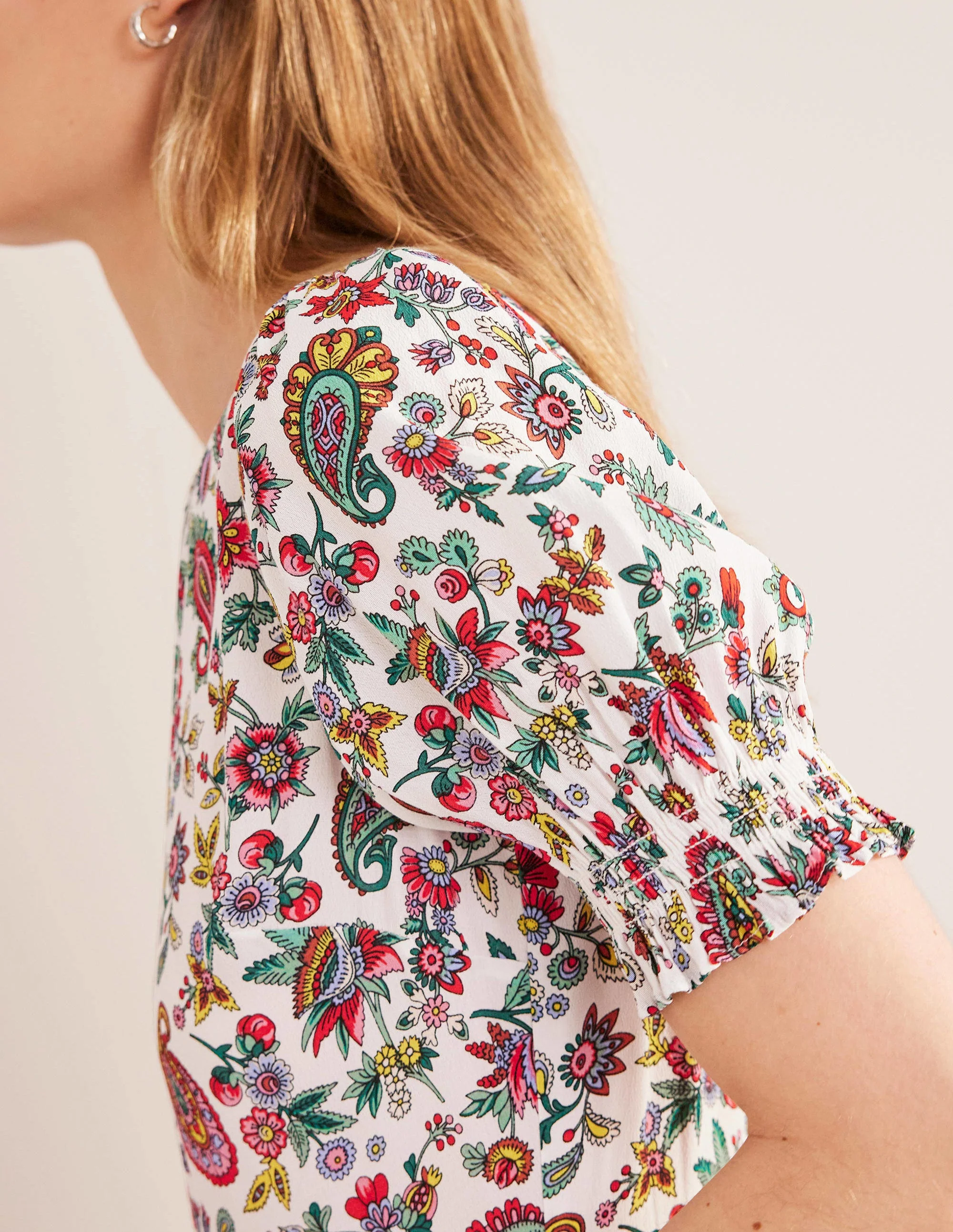 Corinne Midi Tea Dress-Multi, Dandelion Paisley - Image 2