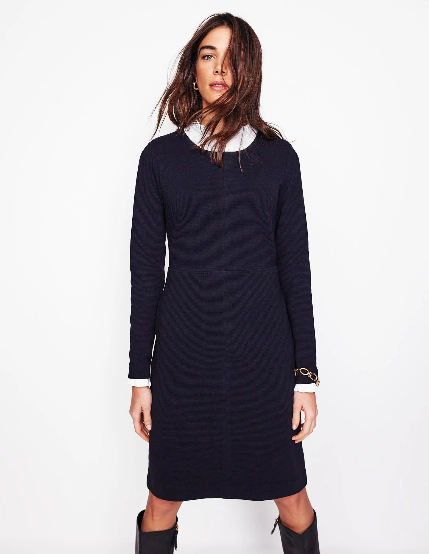 Cornelia Ottoman Dress-Black - Image 4