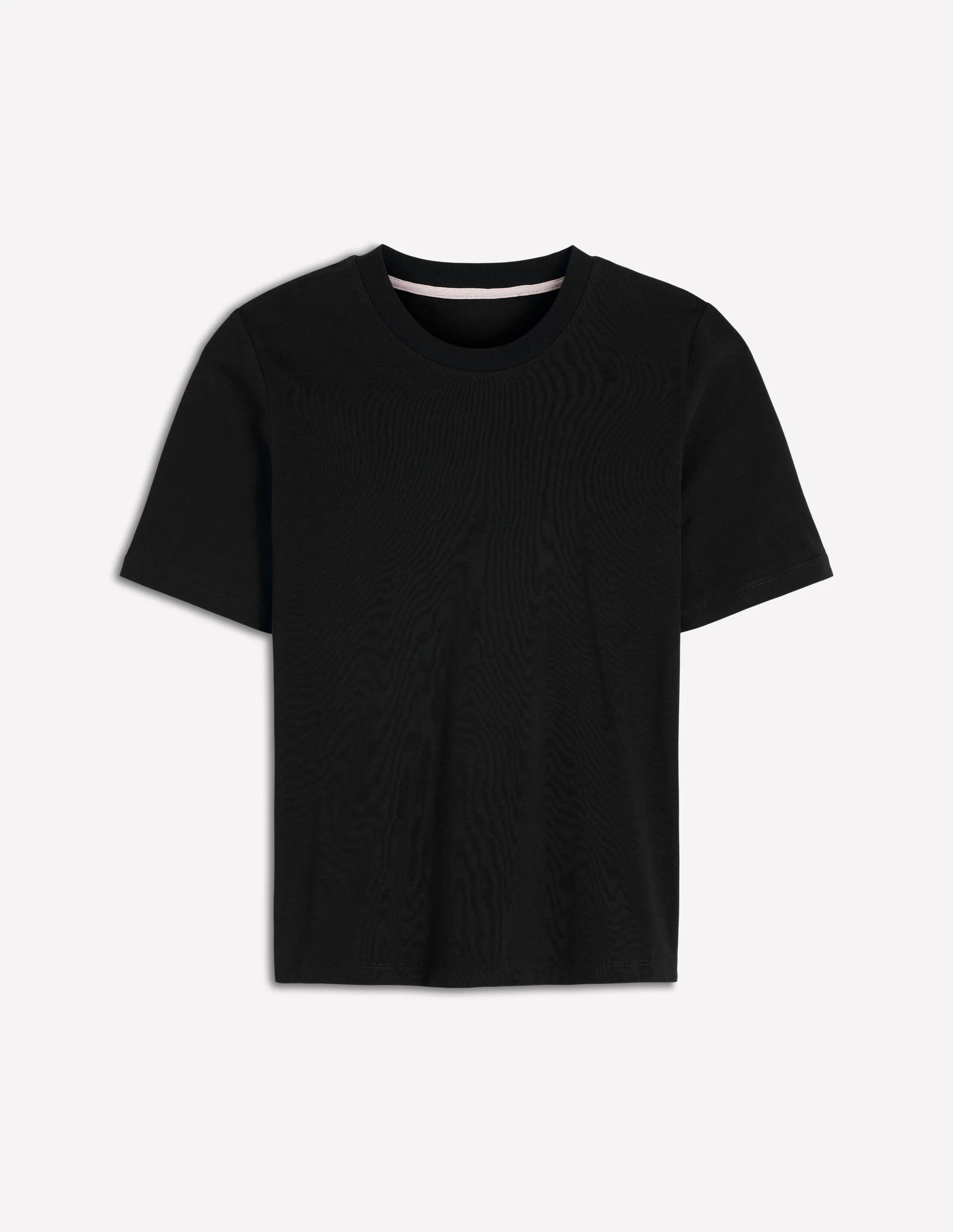 Cotton Crew Neck T-shirt-Black - Image 5