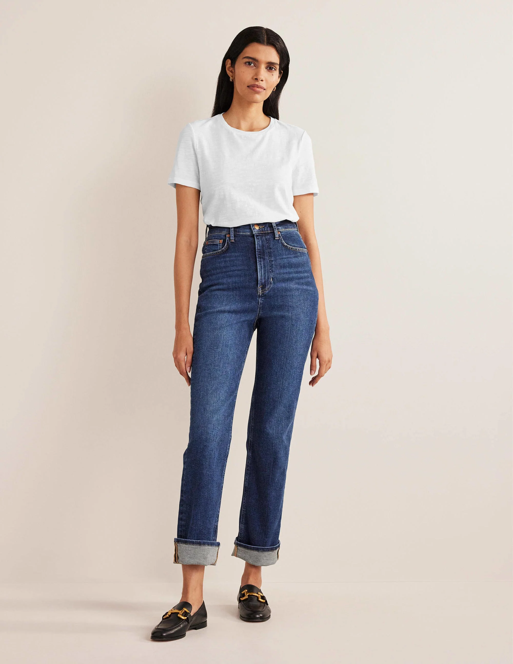 Cotton Crew Neck T-Shirt-White - Image 4
