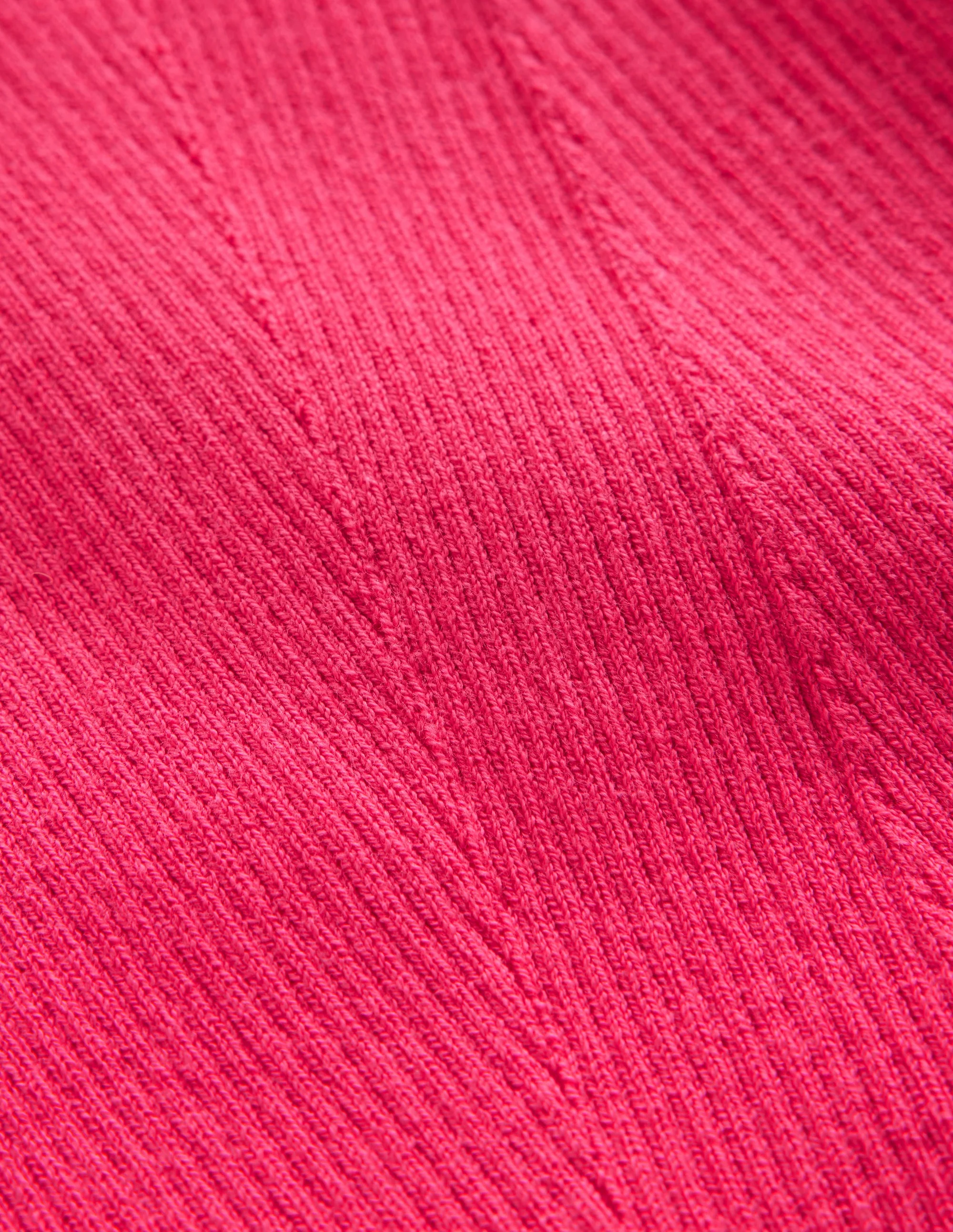 Cotton Rib Boat Neck Jumper-Carnival Pink - Image 6