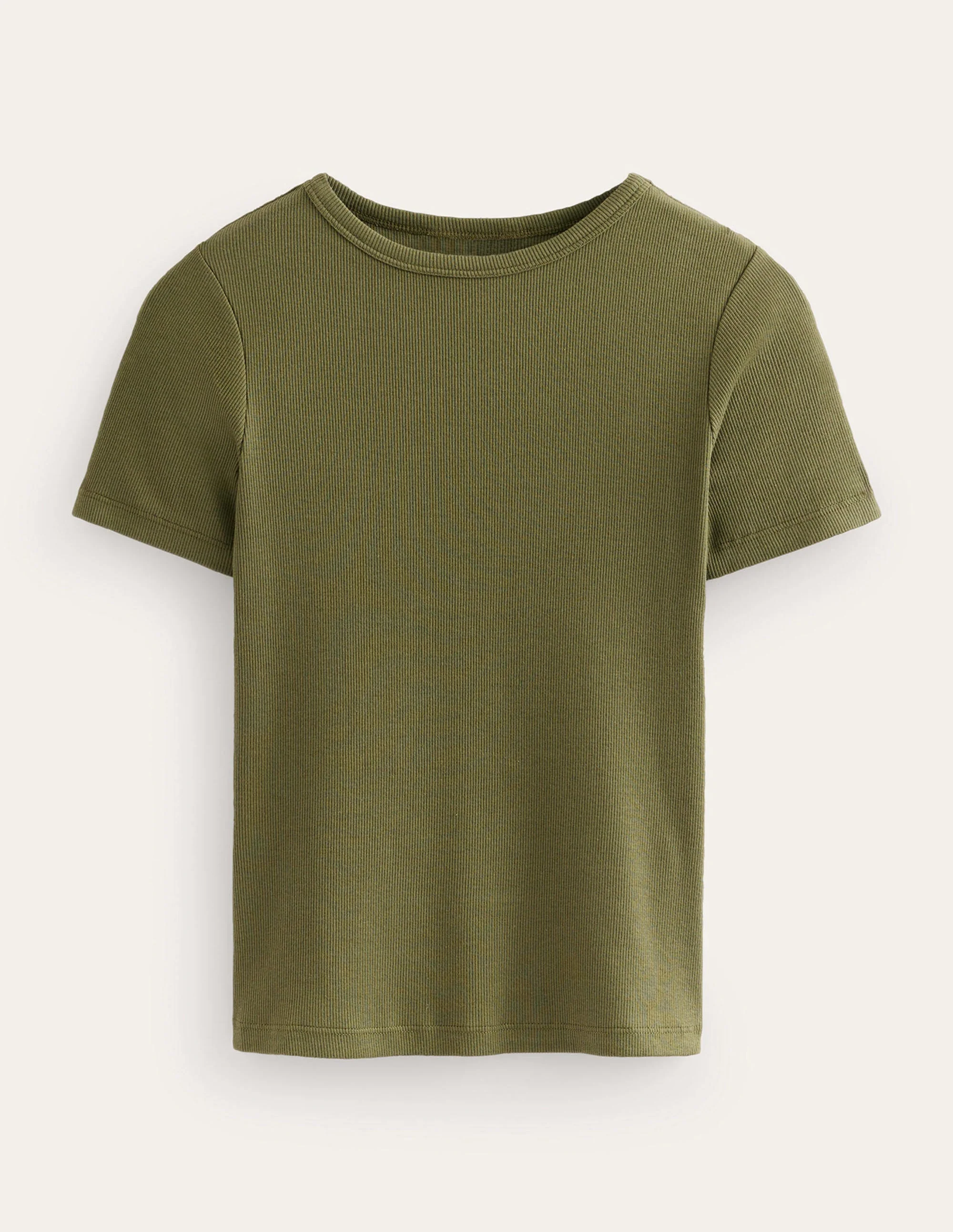 Cotton Ribbed T-Shirt-Spruce - Image 5