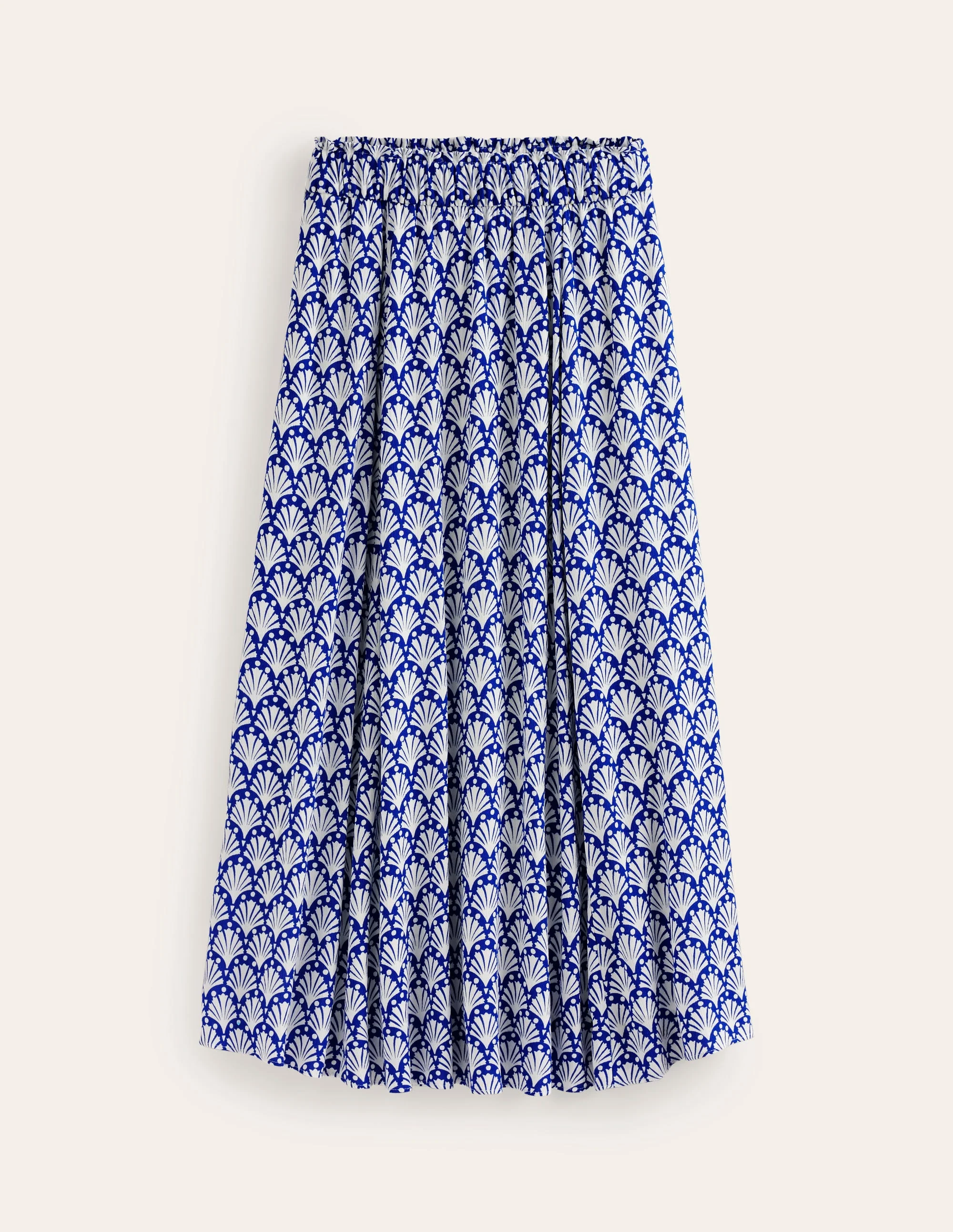 Crinkle Midi Skirt-Surf the Web, Ivory Shells - Image 5