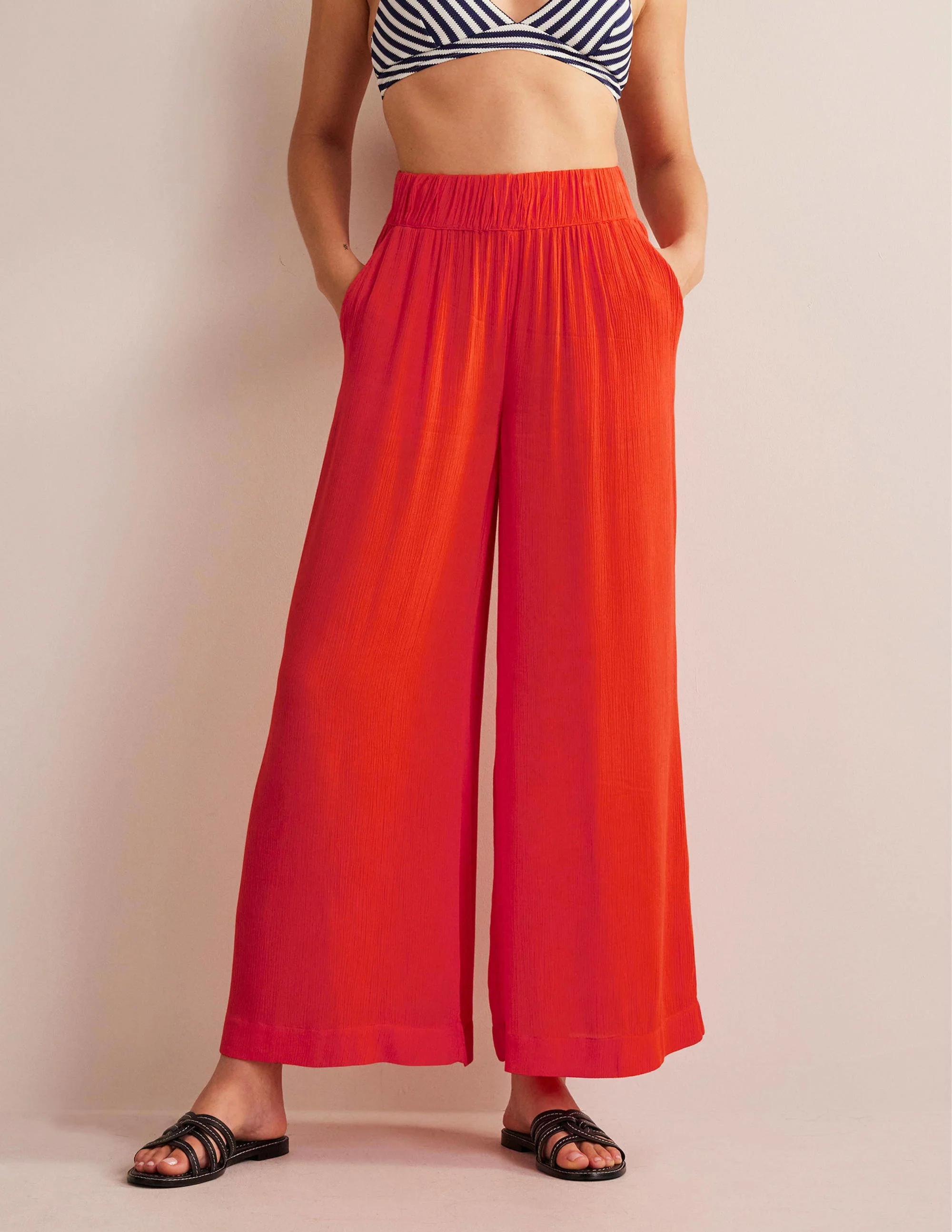 Crinkle Wide Leg Trousers-Firework - Image 4