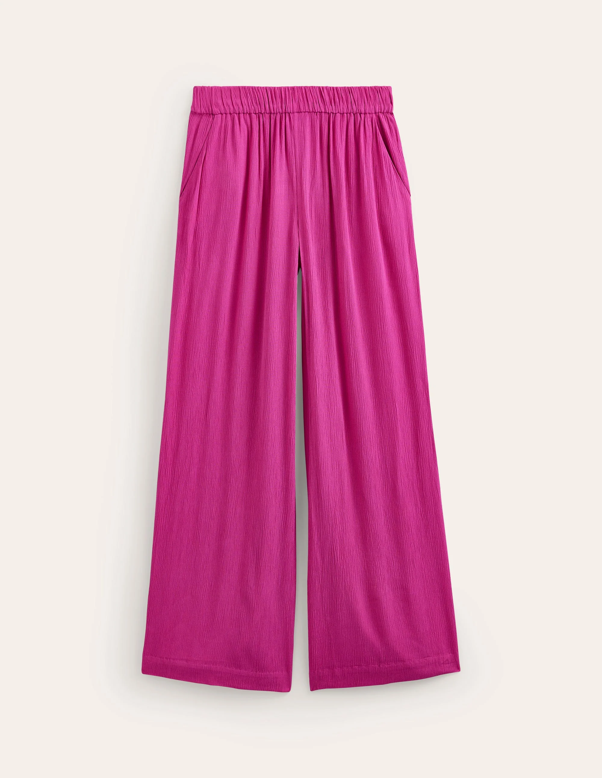 Crinkle Wide Trousers-Phlox Pink - Image 5