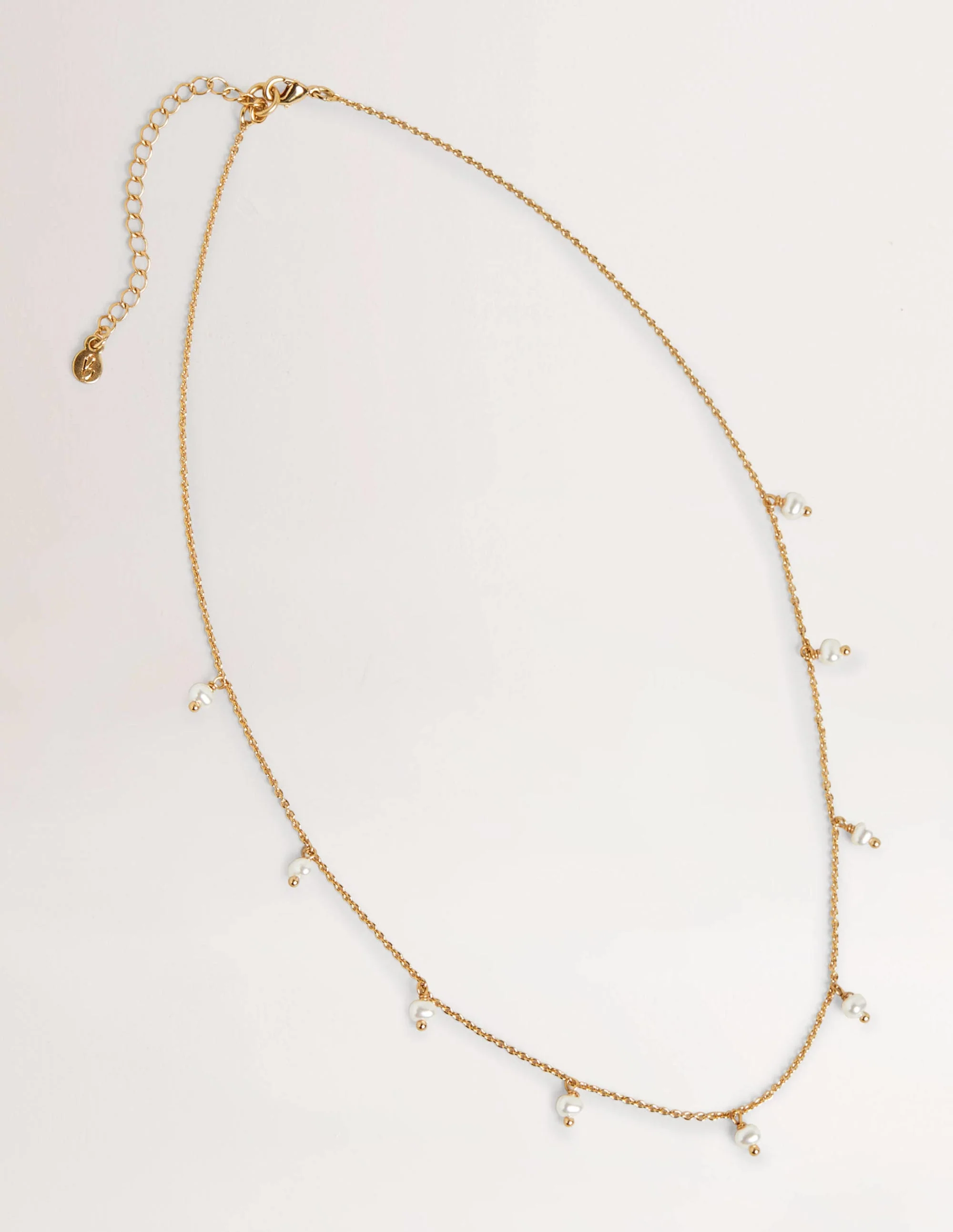 Delicate Jewelled Necklace-Pearl