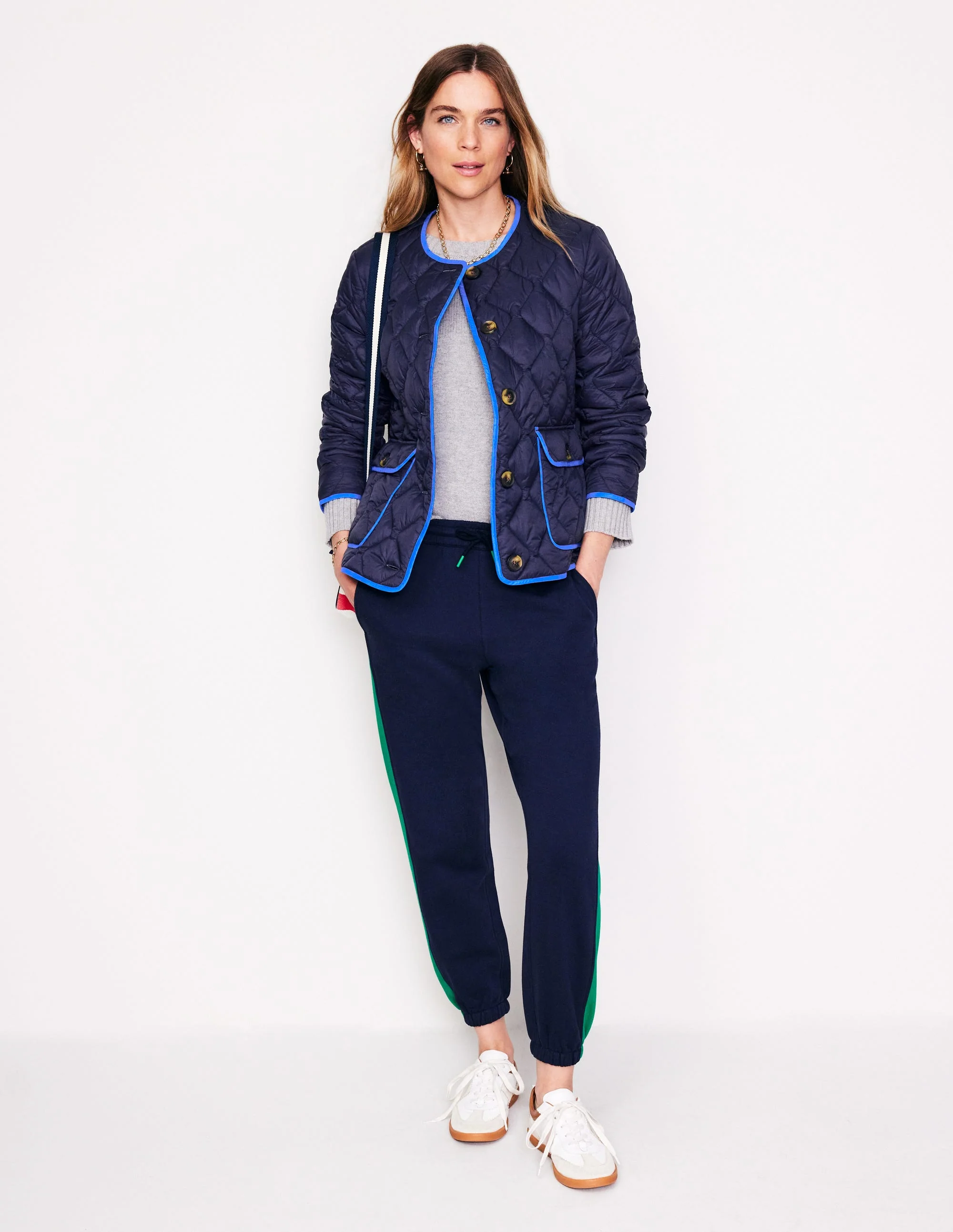 Derby Quilted Jacket-Navy, Tigers Eye - Image 5