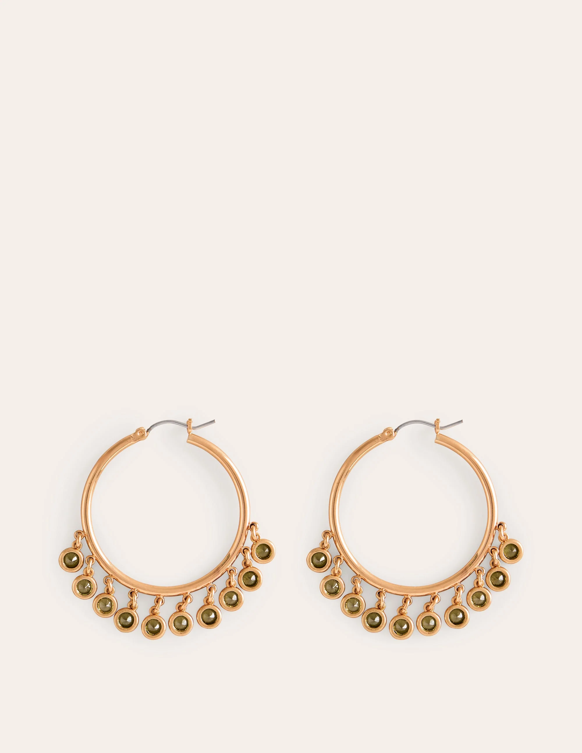 Disc Bead Hoops-Green - Image 2