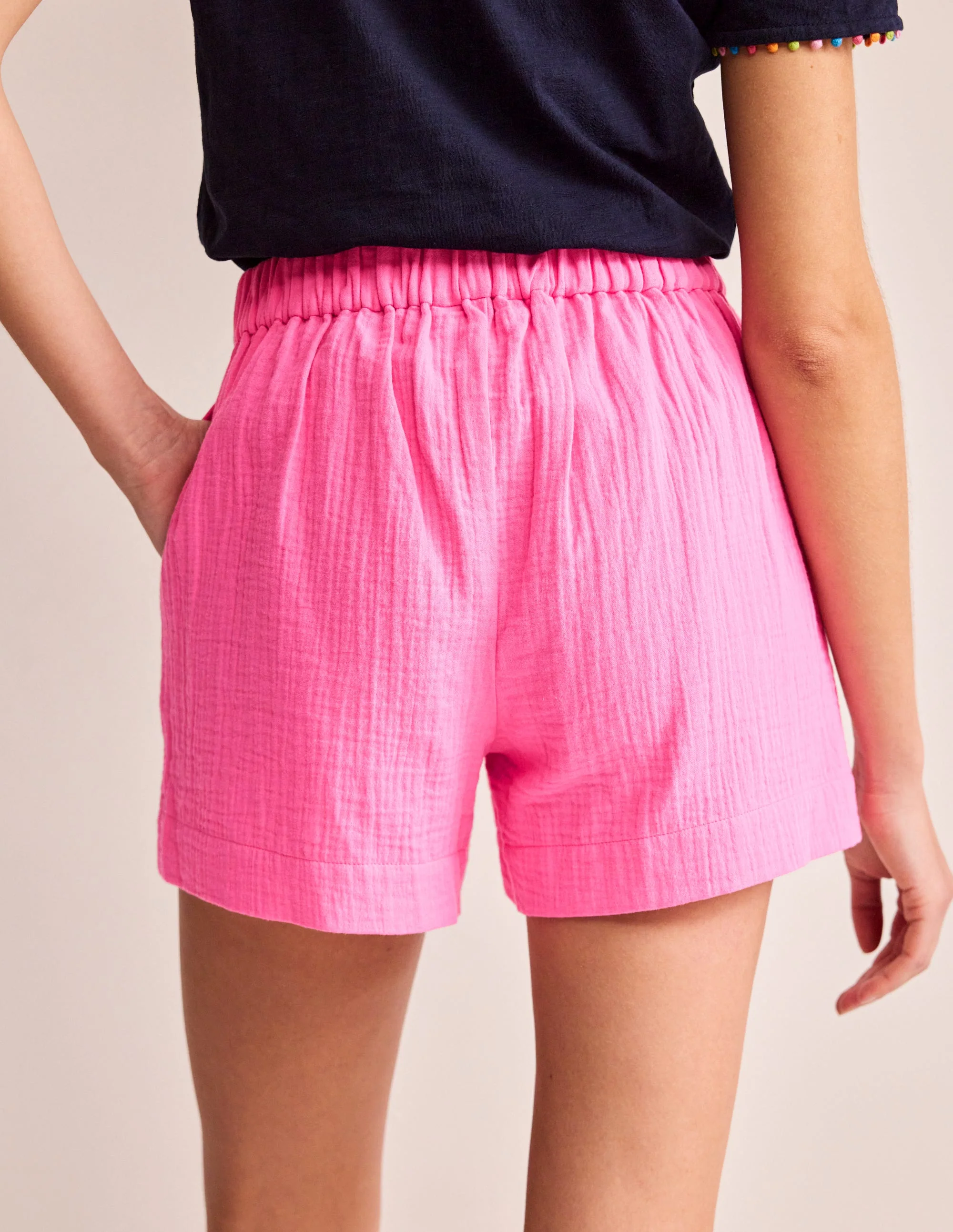 Double Cloth Shorts-Sangria Sunset - Image 3