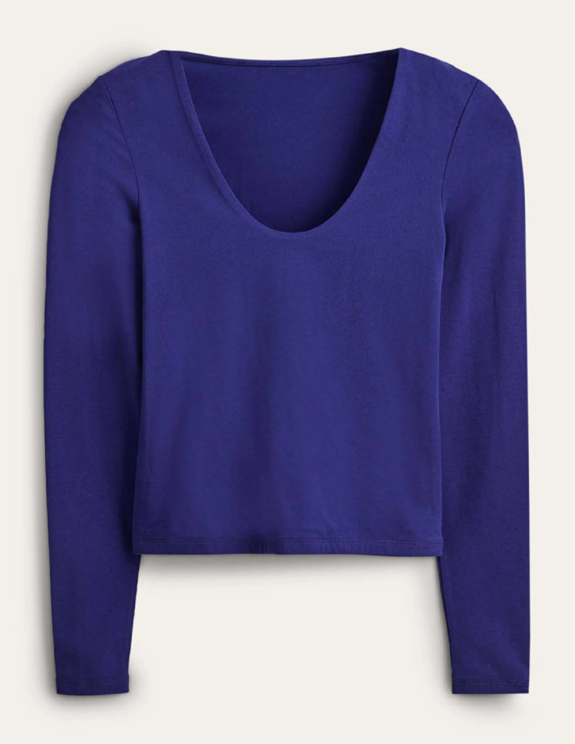 Double Layer Scoop Neck Top-Prussian Blue - Image 5