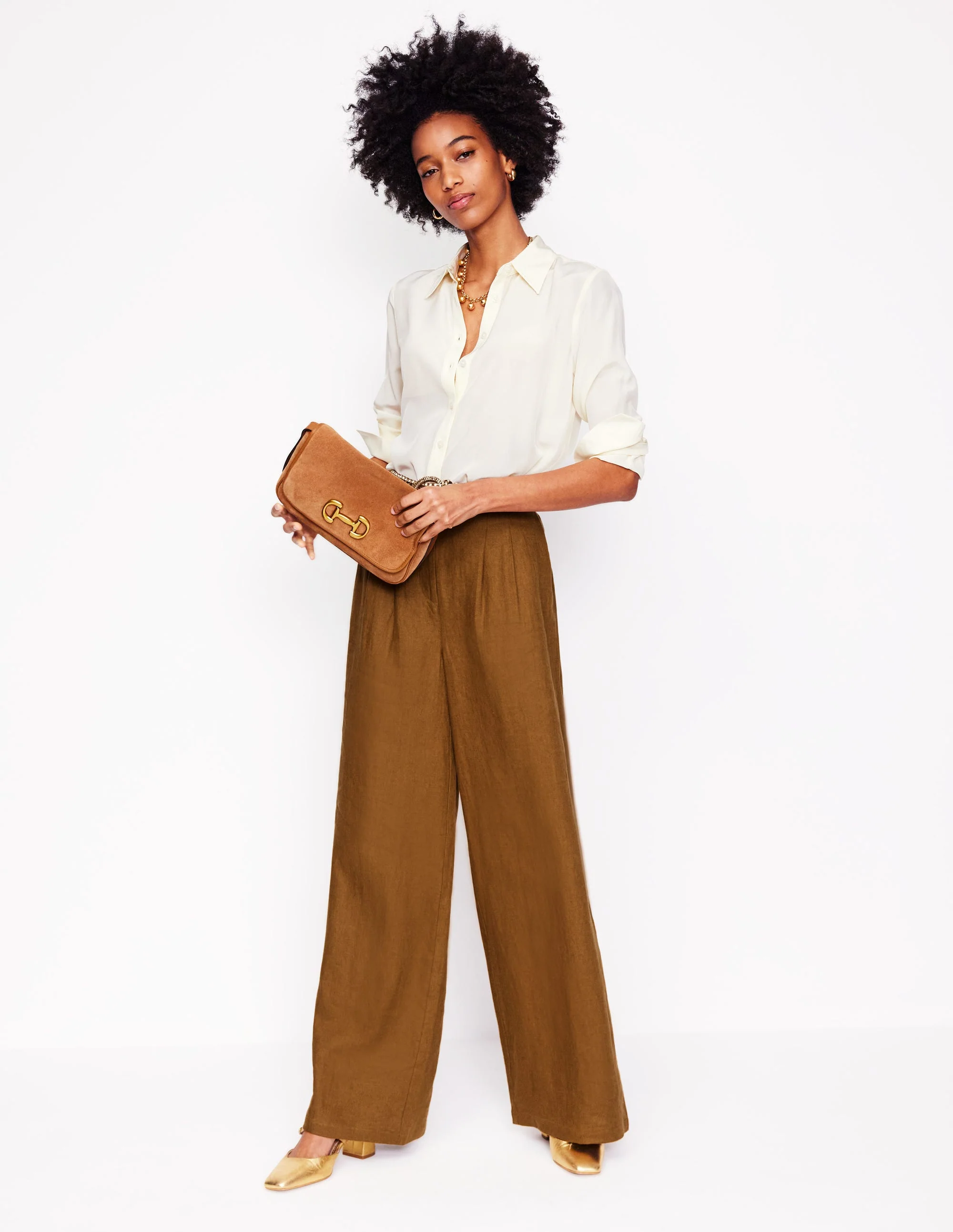 Dulwich Linen Trousers-Gingerbread - Image 7