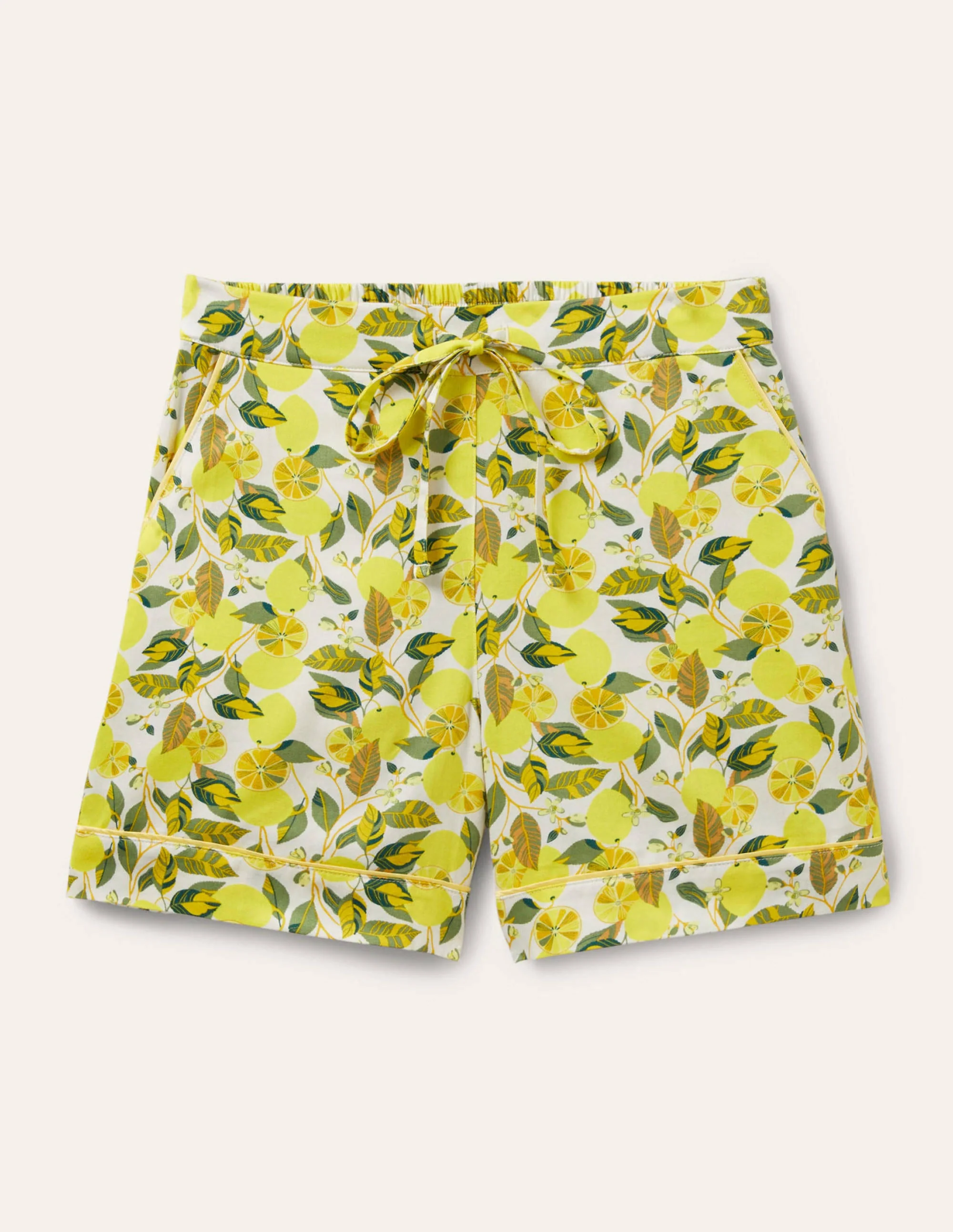 Easy Cotton Sleep Short-Ivory, Lemon Vine - Image 5
