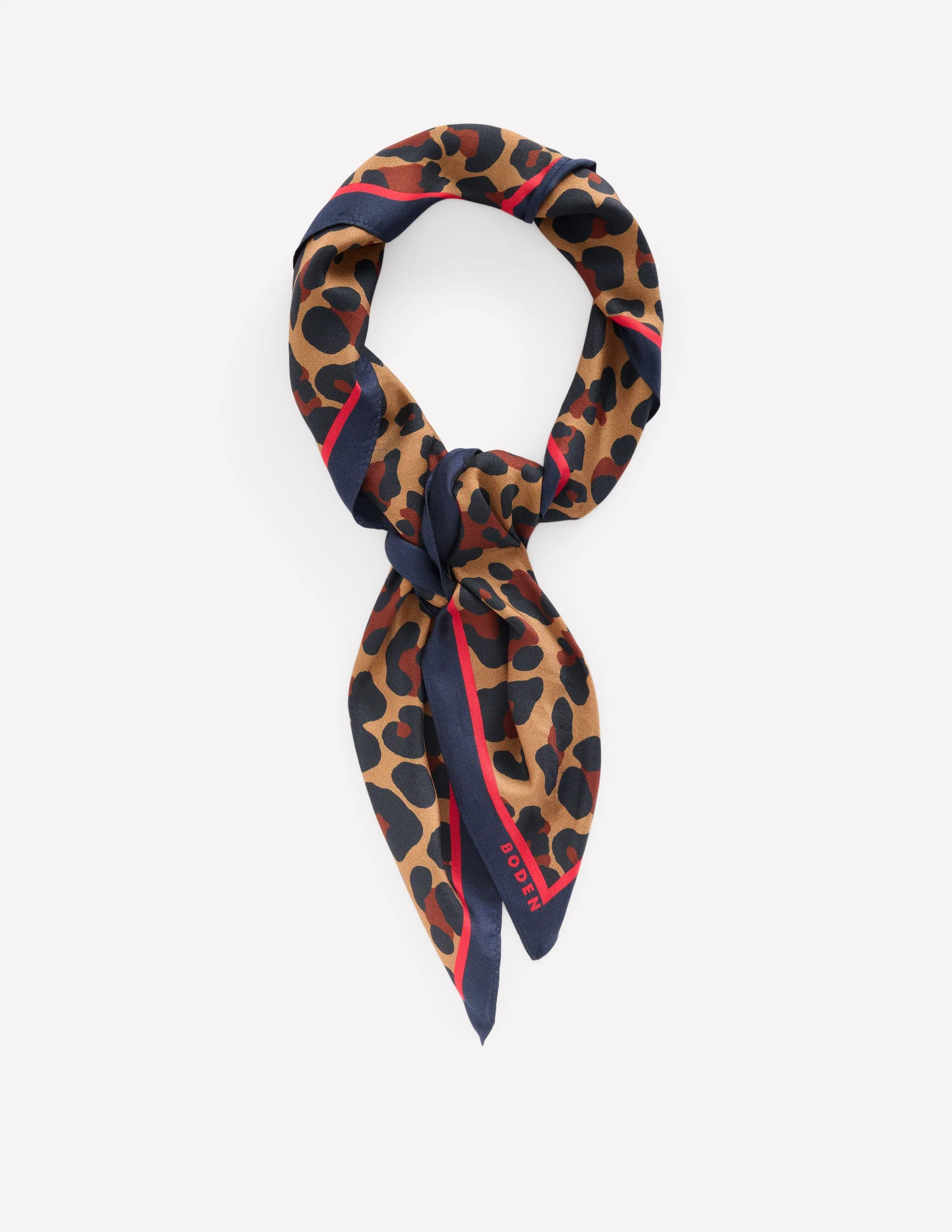 Elisabeth Silk Square Scarf-Multi, Cheetah Pop - Image 2
