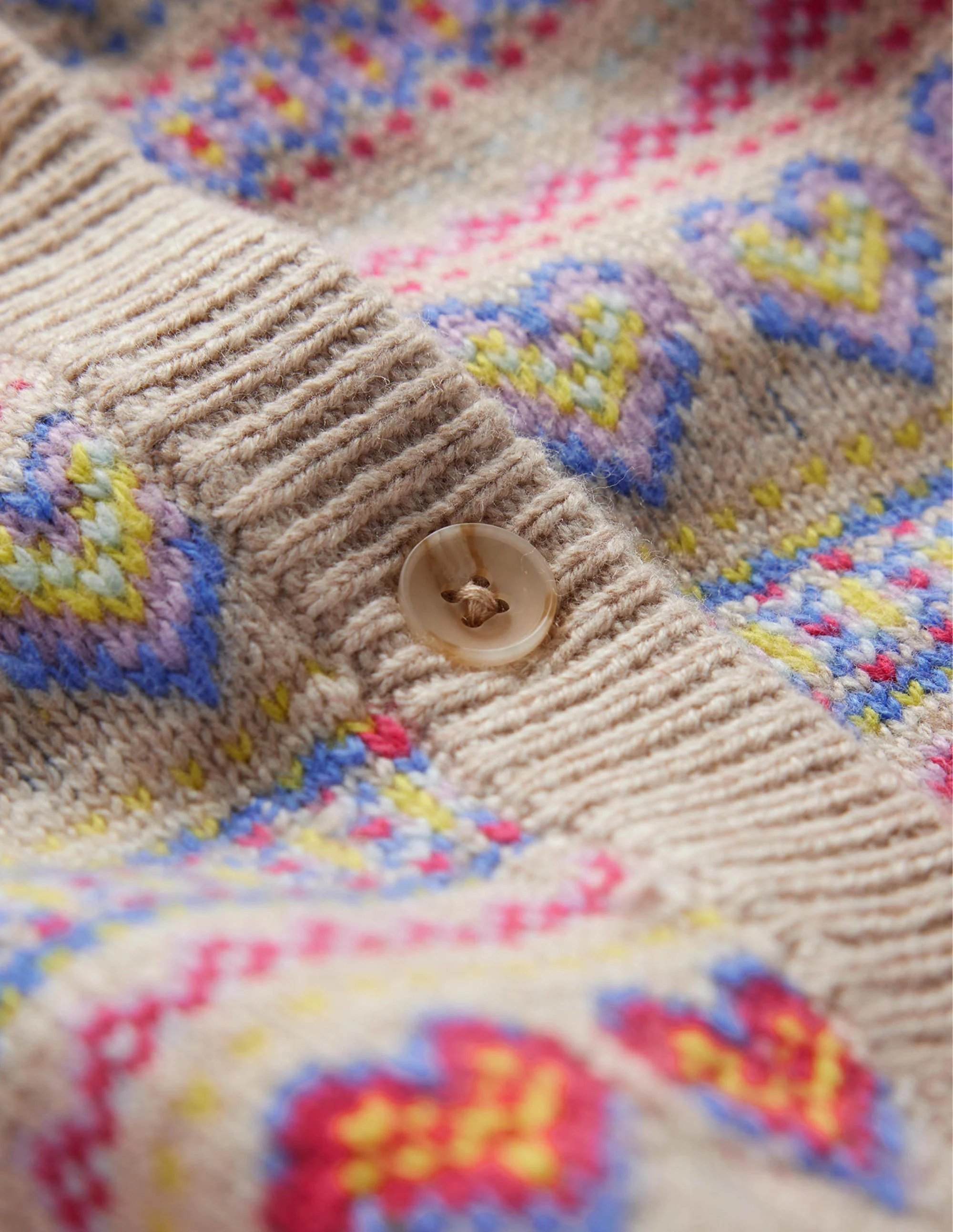 Eliza Heart Fair Isle Cardigan-Chinchilla Melange Fair Isle - Image 6