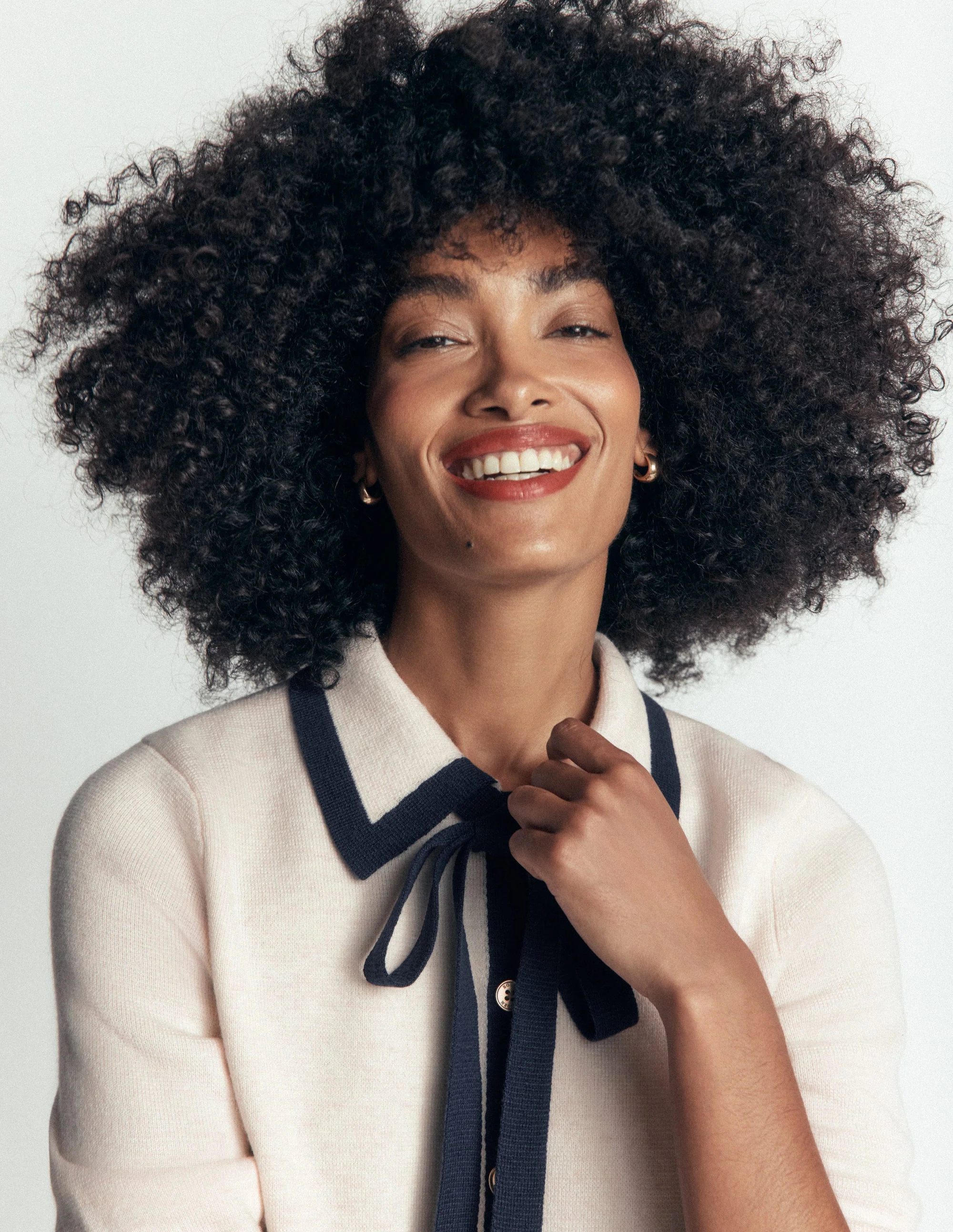 Elizabeth Bow Knitted Jacket-Warm Ivory - Image 2