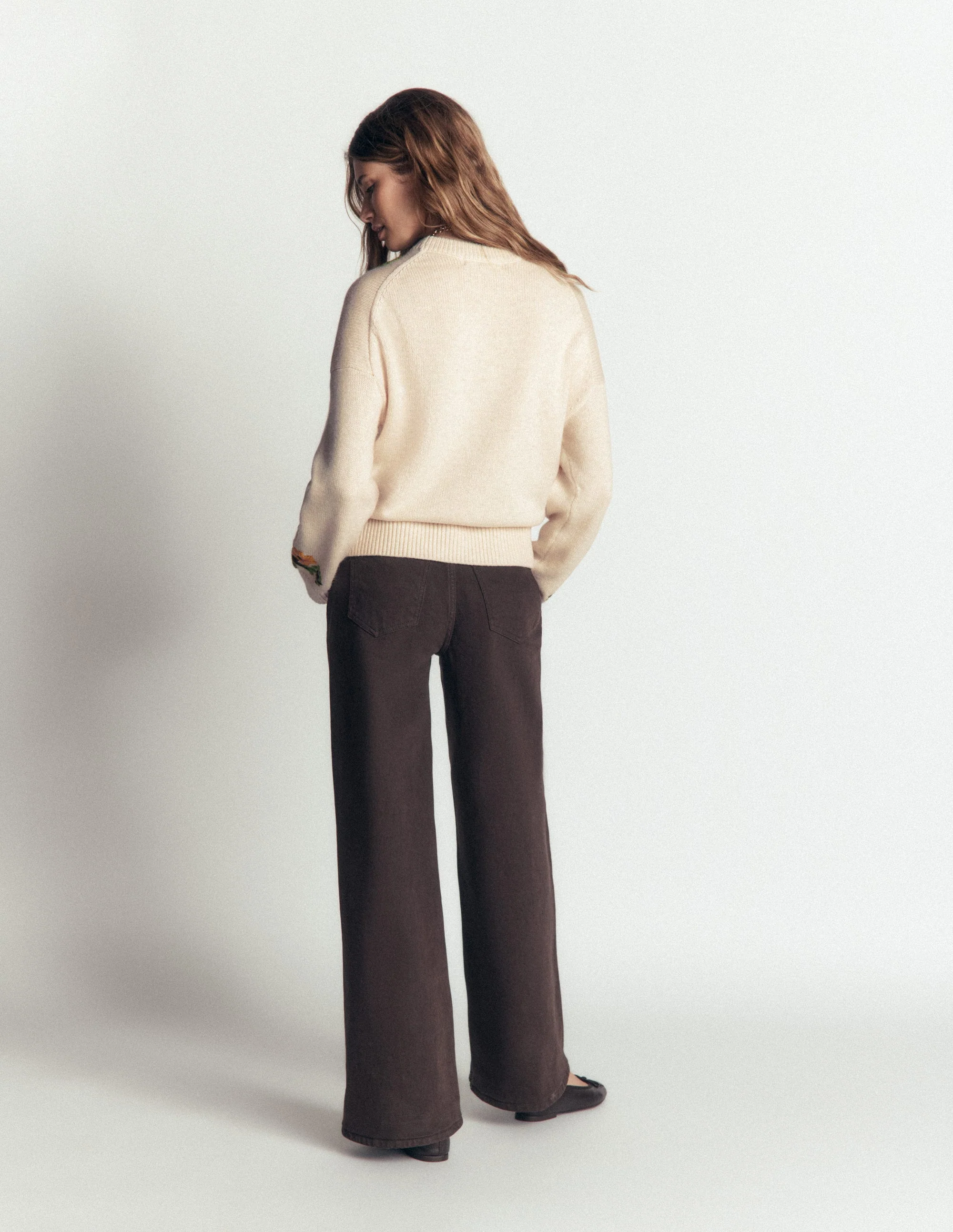 Ella Embroidered Knit Jumper-Ivory Embroidery - Image 7