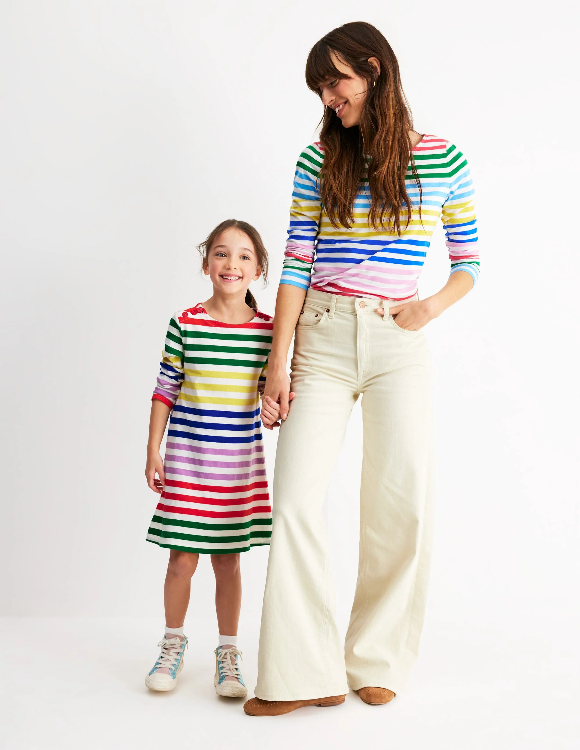 Ella Long Sleeve Breton-Banded Rainbow Stripe - Image 6