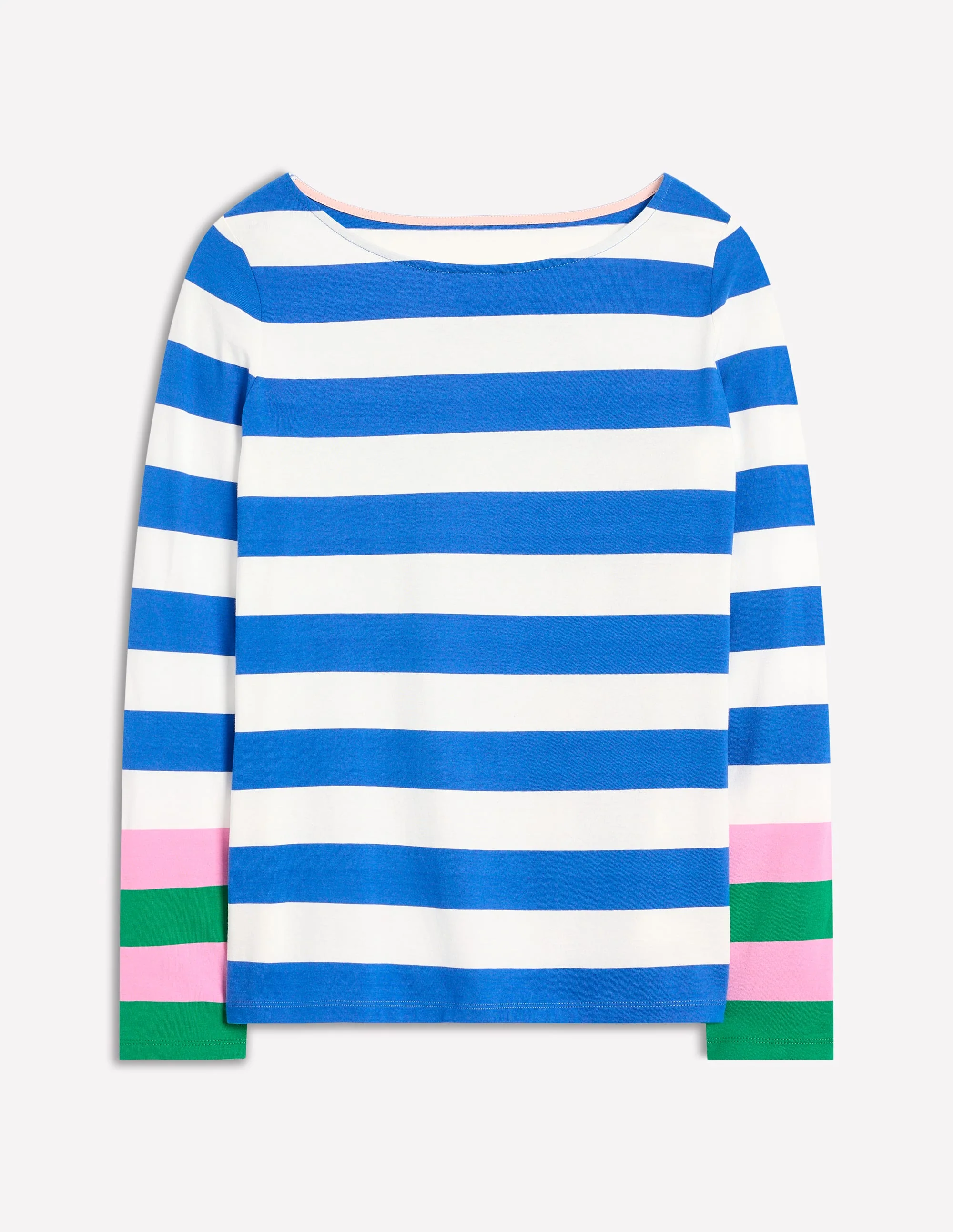 Ella Long Sleeve Breton-Gallery Blue, Emerald Cuff - Image 8